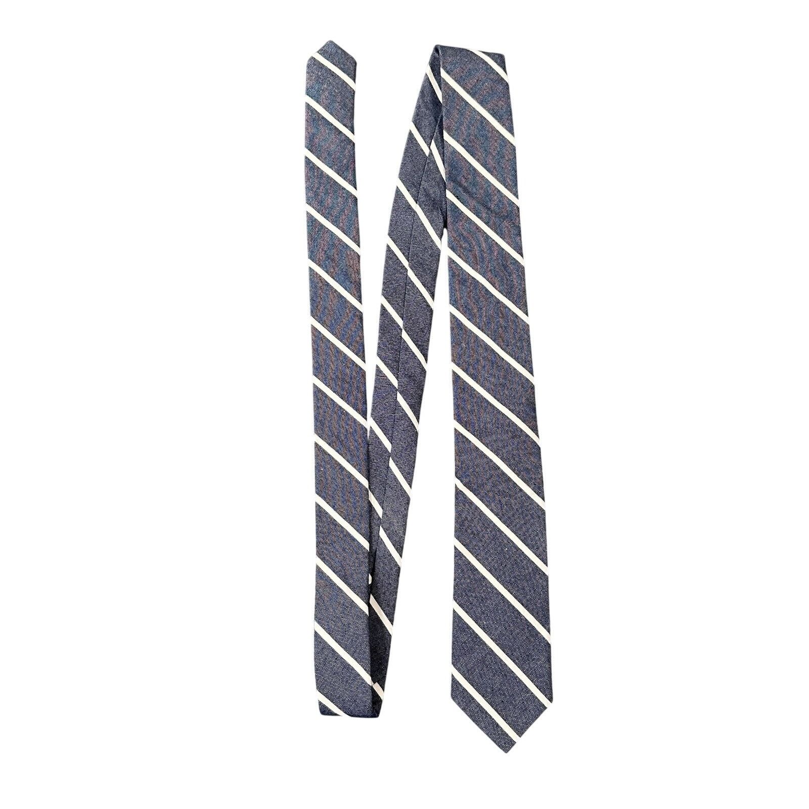 J.Crew J Crew Men's Thin Stripe Tie Cotton Size ONE SIZE - 2 Thumbnail