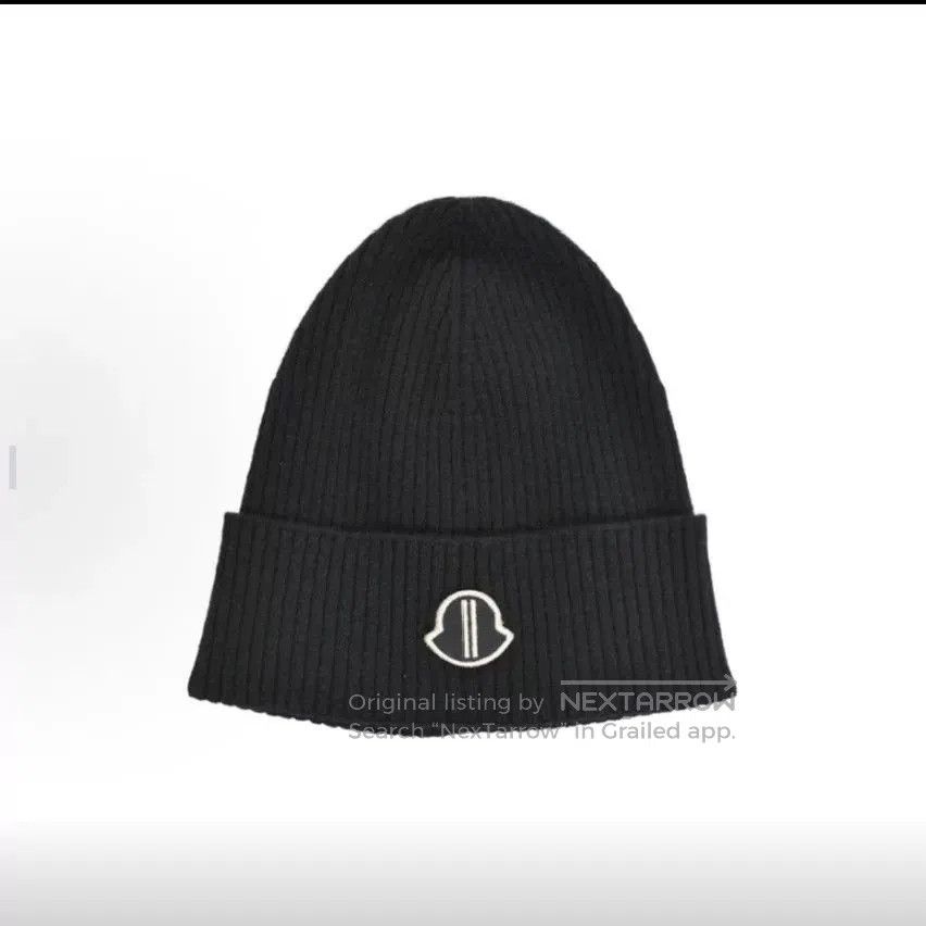 Moncler Genius moncler genius knit beanie in black and gray. Size ONE SIZE - 2 Thumbnail