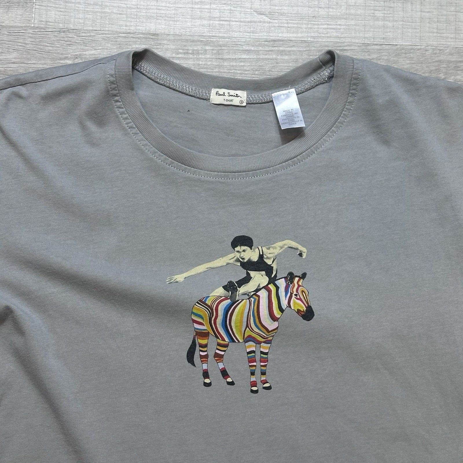 Paul Smith PAUL SMITH Gray Zebra Graphic Print Logo T-Shirt Adult Small Size US S / EU 44-46 / 1 - 5 Thumbnail
