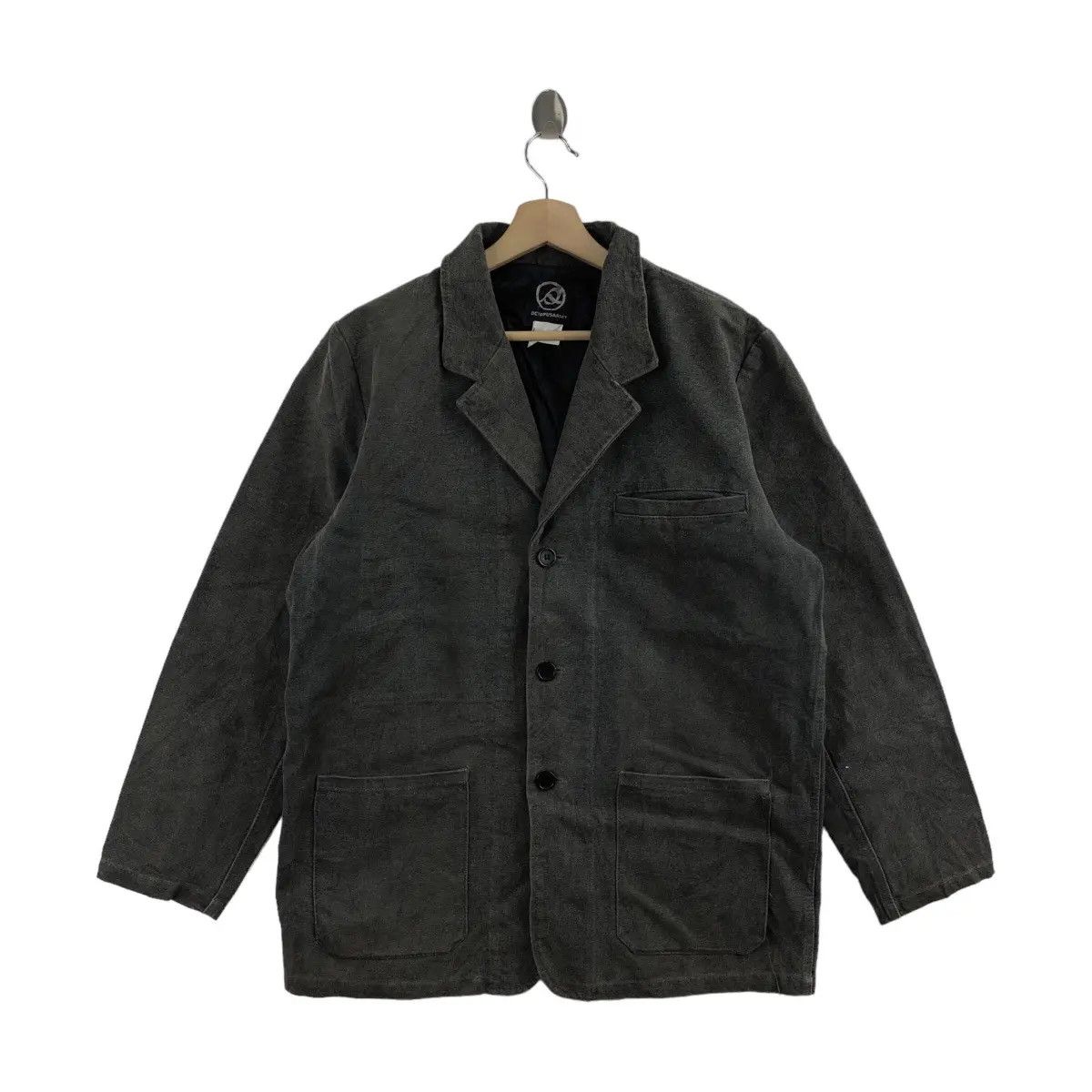 Vintage Vtg OCTOPUS ARMY SHIBUYA Japan Gray Chore Jacket Heavy Coat Size US L / EU 52-54 / 3 - 1 Thumbnail