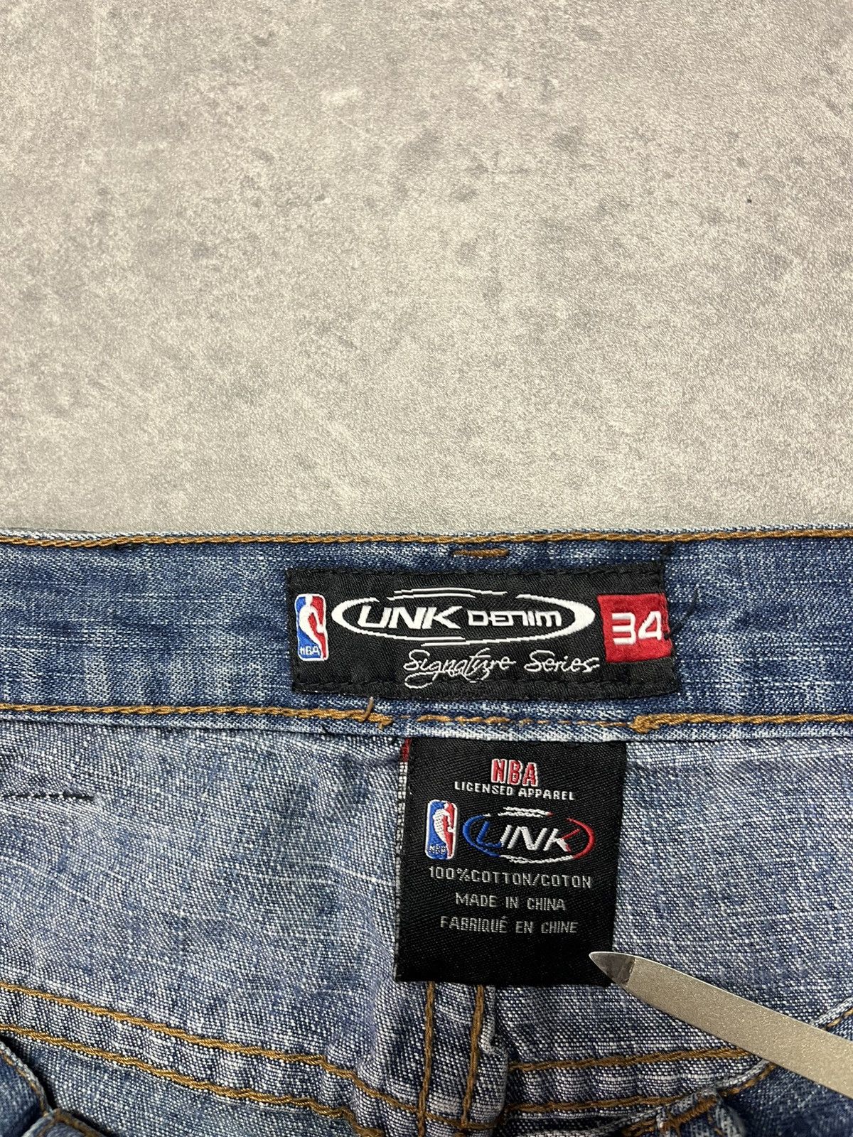 NBA UNK NBA Denver Nuggets Printed Baggy Denim Jeans 34 Size US 34 / EU 50 - 10 Thumbnail