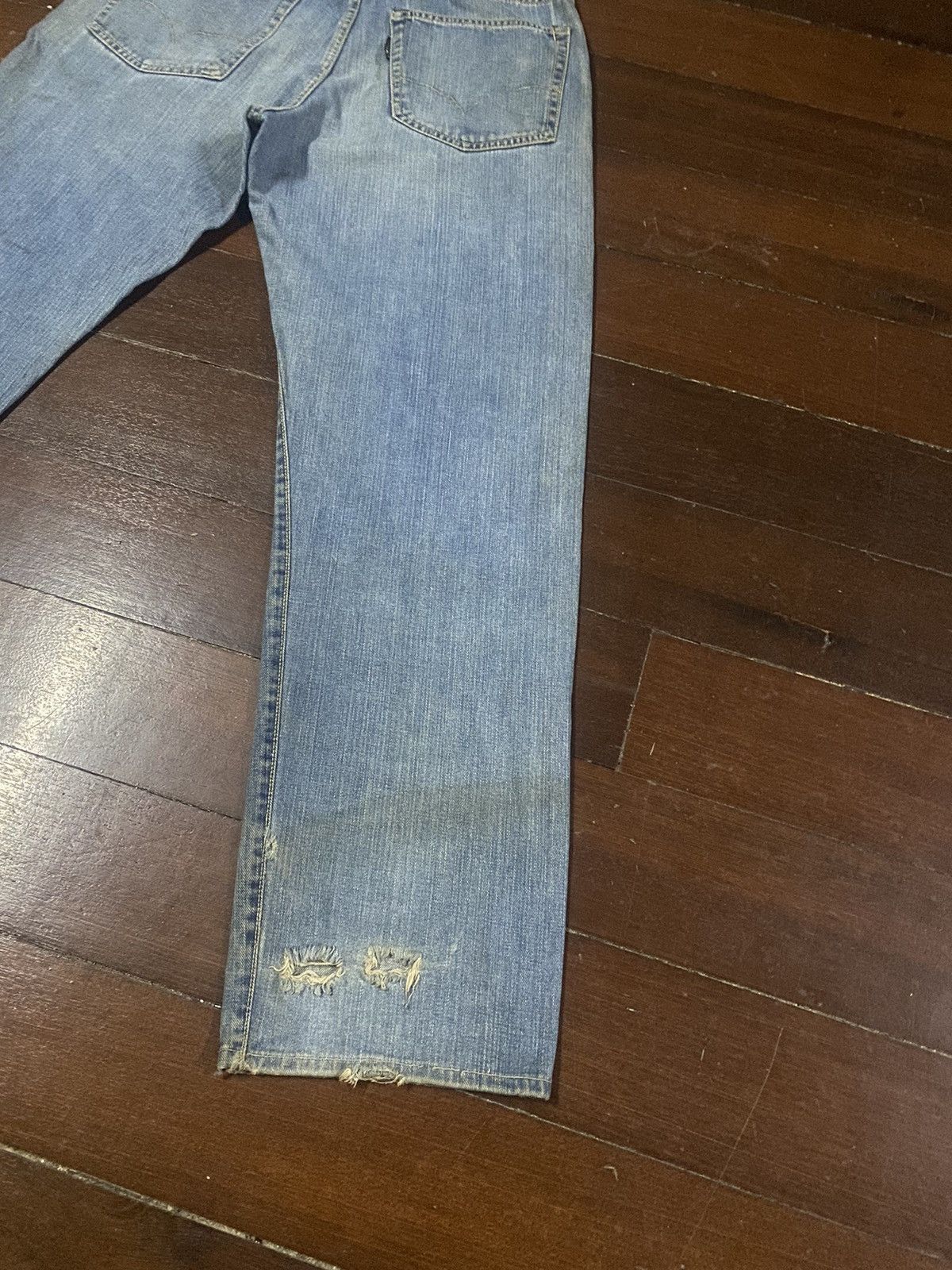 Blue Blue Japan × Japanese Brand × Vintage FIRE 🔥 Vintage HR Market Blue Blue selvedge distressed B-1 Size US 34 / EU 50 - 9 Thumbnail
