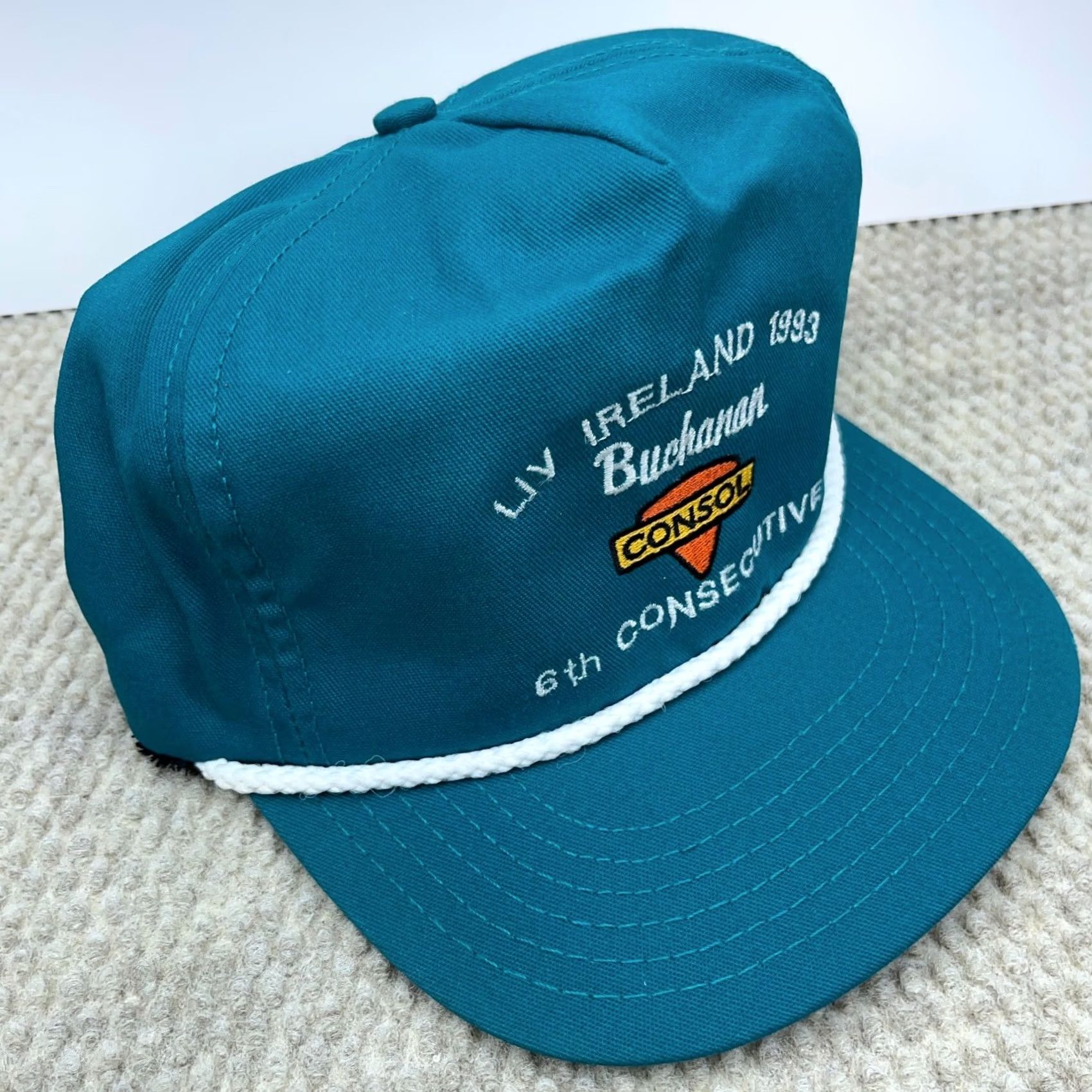 Coal Vintage Consol Trucker Hat Cap Snapback USA Coal Mining 90s Rope Buchanan Teal Size ONE SIZE - 3 Thumbnail
