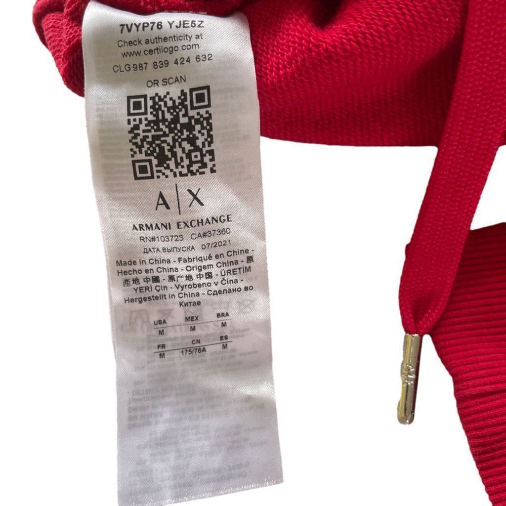 Armani Exchange Women's A|X Armani Exchange Red Sweatpants Size M Size 30" / US 8 / IT 44 - 4 Thumbnail