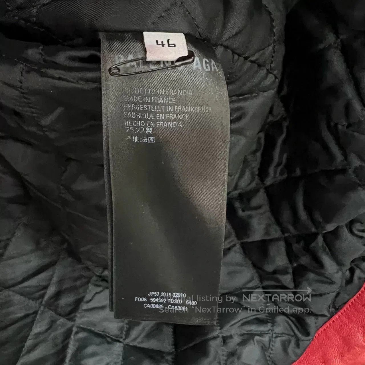 Other Balenciaga Red Embroidered Logo Leather Jacket. Size US L / EU 52-54 / 3 - 5 Thumbnail