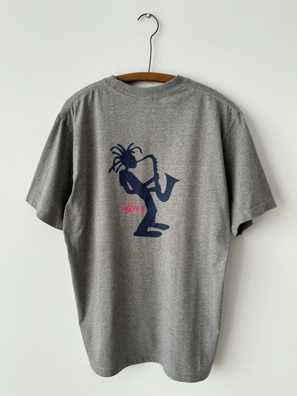 Made In Usa × Stussy × Vintage Vintage 90s Stüssy USA Jazz Man T-Shirt |  Grailed