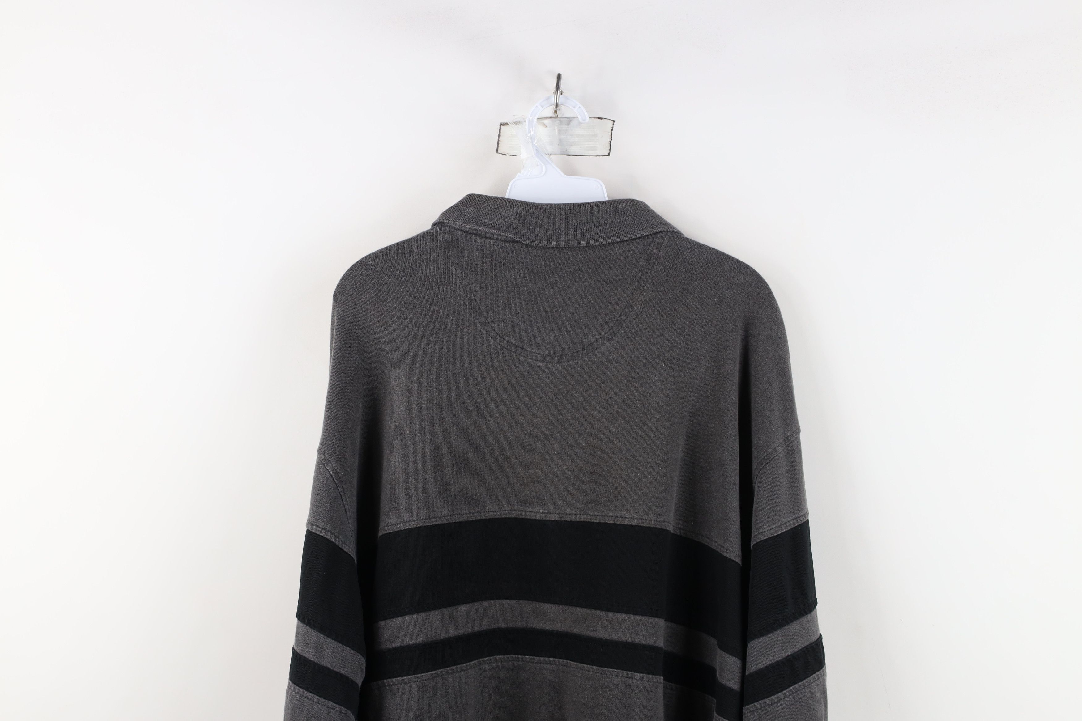 Vintage Vintage 90s Streetwear Block Heavy Long Sleeve Rugby Polo Size US XL / EU 56 / 4 - 14 Thumbnail