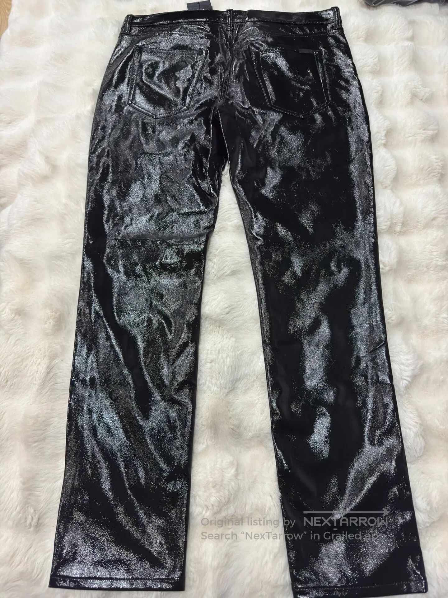 Saint Laurent Paris Saint Laurent Paris Lacquered Denim Pants| Size US 32 / EU 48 - 5 Thumbnail