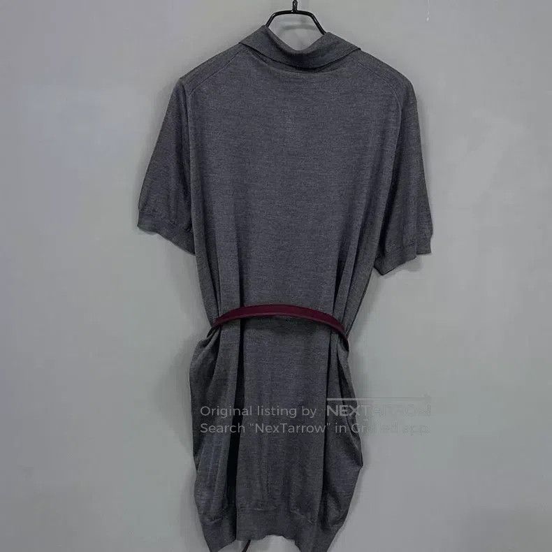 Prada Prada Coconut gray belt dress Size S / US 4 / IT 40 - 3 Thumbnail