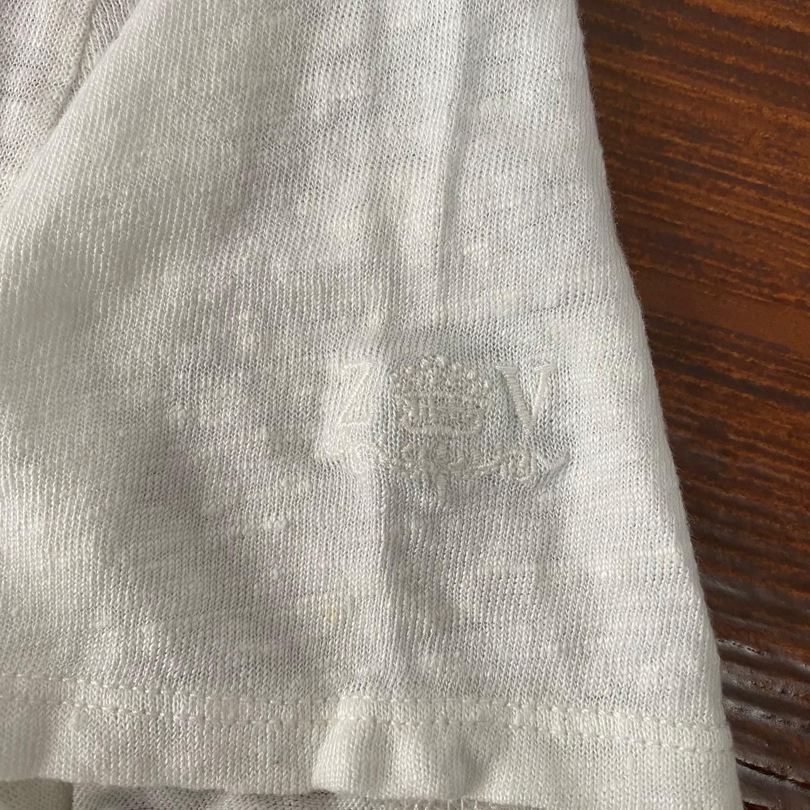 Zadig & Voltaire White and Blue Wanda Ombre Linen T-Shirt Size M / US 6-8 / IT 42-44 - 5 Thumbnail