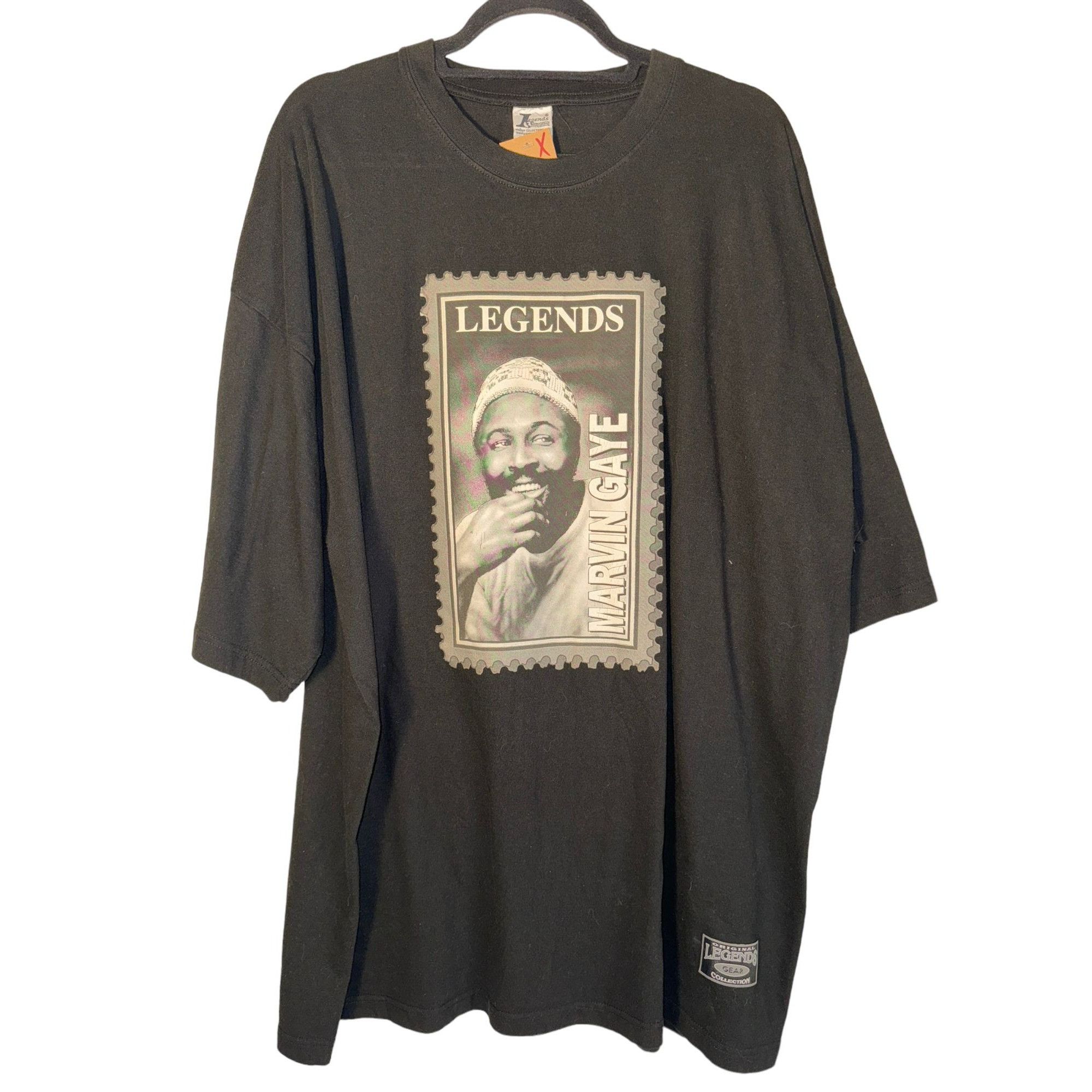 image of Vintage Marvin Gaye Shirt Marvin Gaye Concert Shirt in Black, Men's (Size 2XL)
