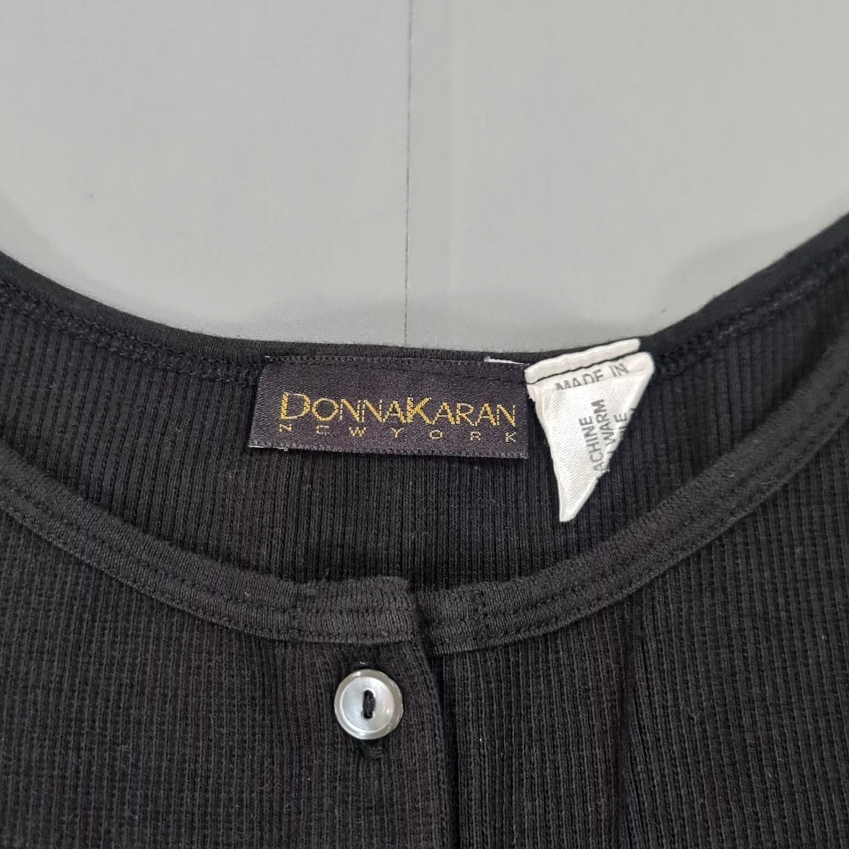 Donna Karan Donna Karan Bodysuit Black Large Cotton Short Sleeves Top Women Vintage Regular XS? Size L / US 10 / IT 46 - 2 Thumbnail
