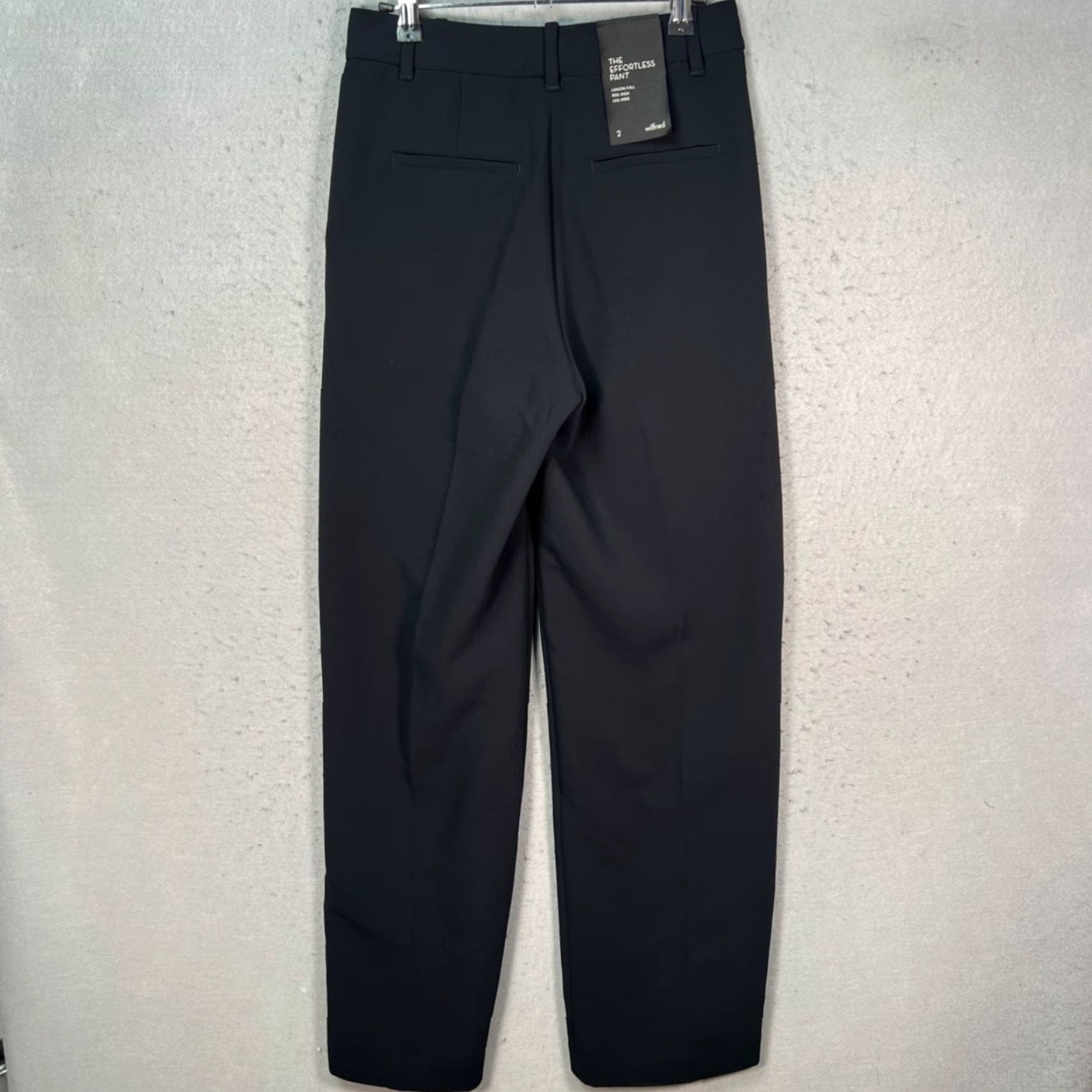 Vintage Wilfred Womens 2 The Effortless Pant Full-Length High-Rise Wide-Leg Black Size 26" / US 2 / IT 38 - 2 Thumbnail