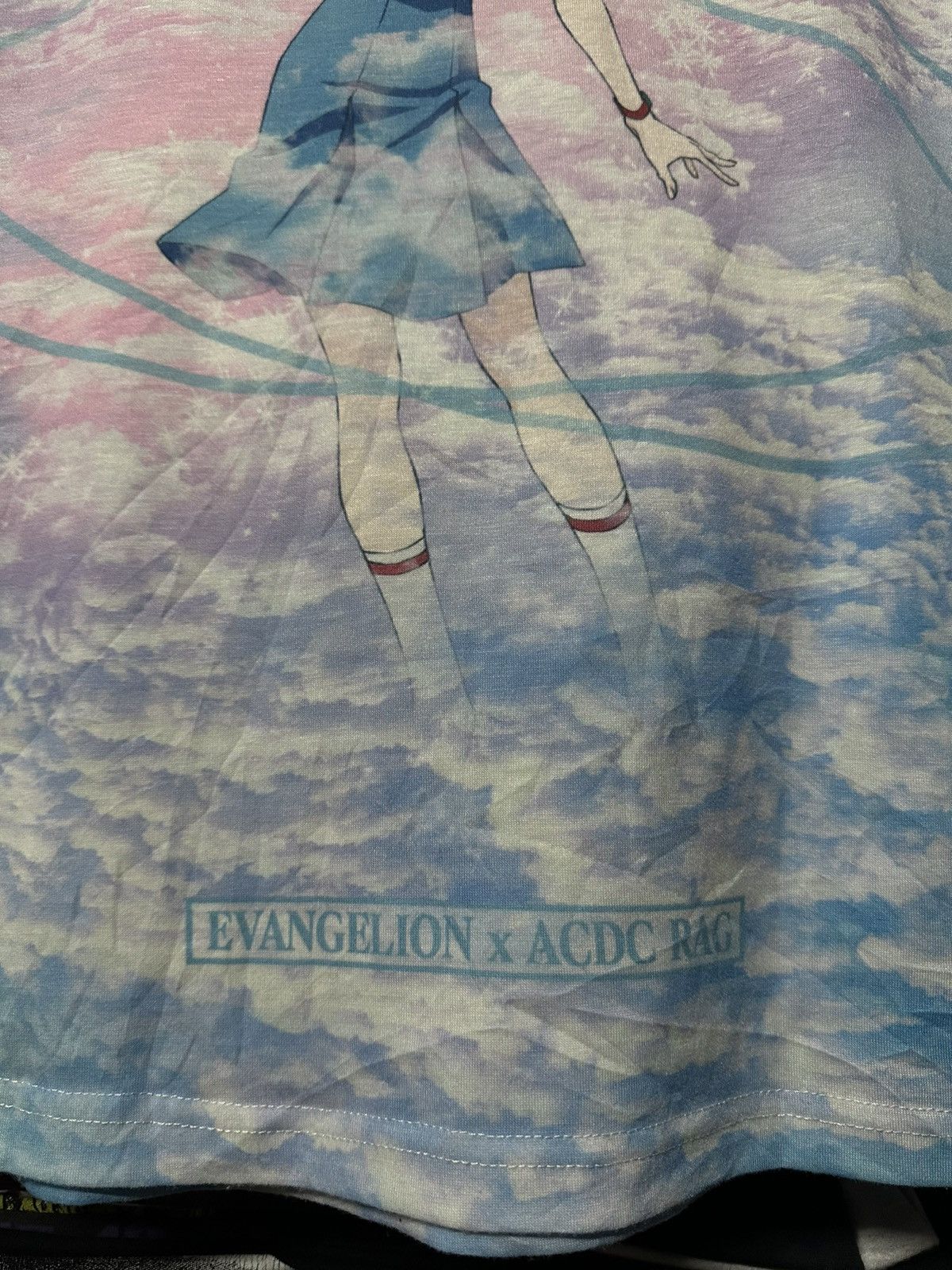 Anime × Vintage Vintage Evangelion X Acdc Rag Anime Manga Japan Tee Size US M / EU 48-50 / 2 - 7 Thumbnail