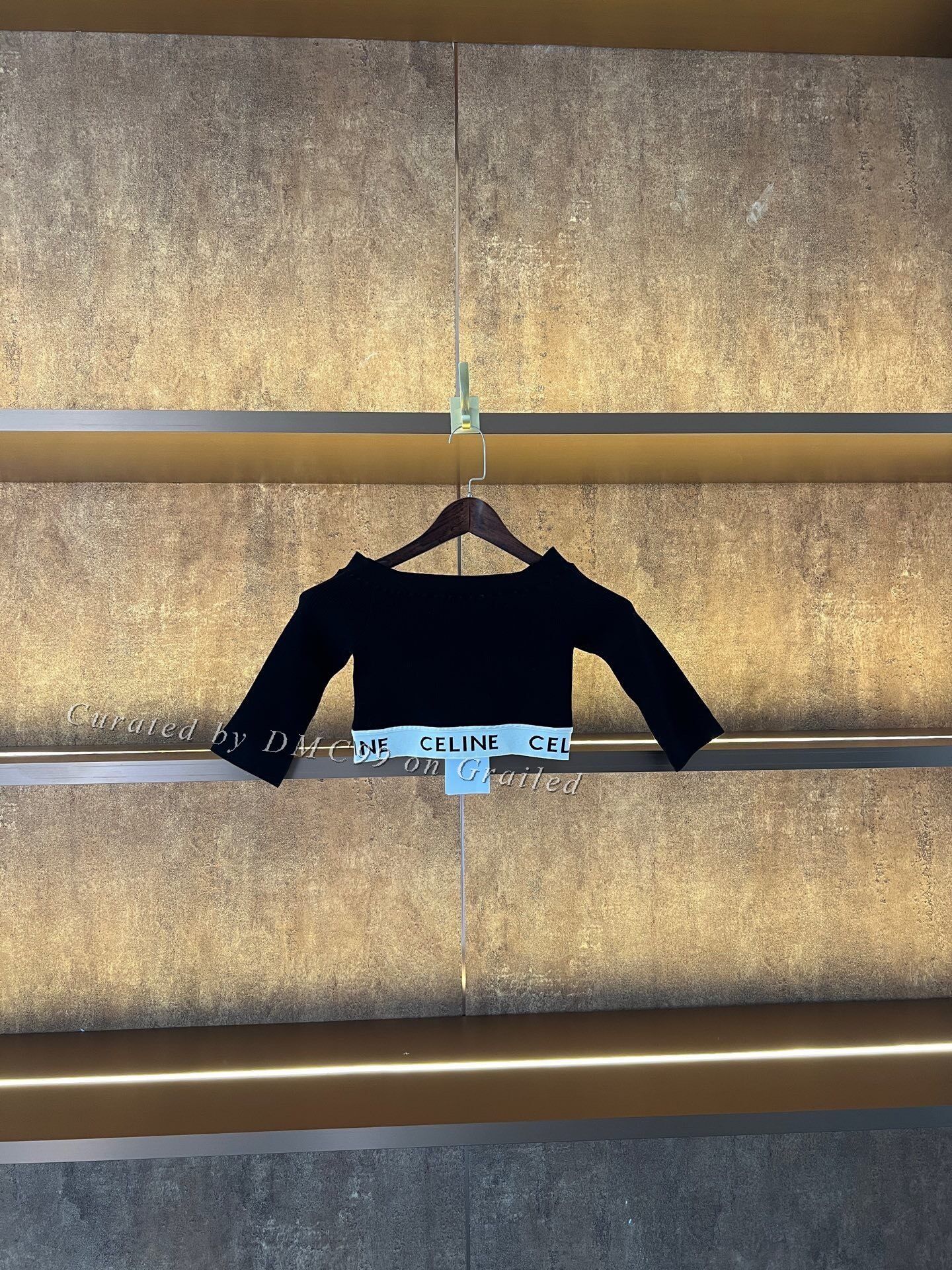 Celine Celine Knit Off-the-Shoulder Size S / US 4 / IT 40 - 1 Thumbnail
