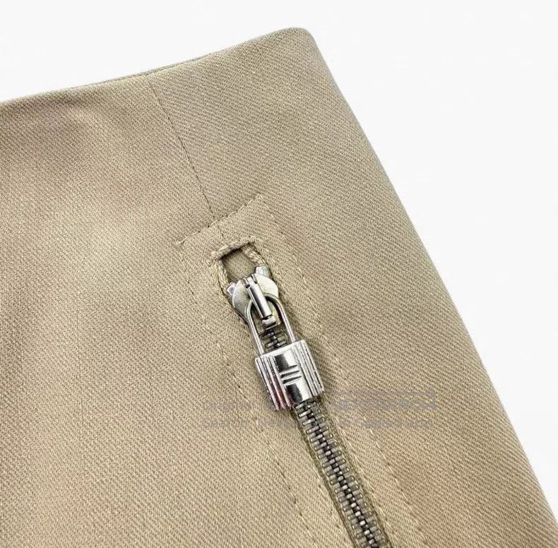 Hermes Hermes Stretch Wool Skirt/Elephant Ivory Size 24" / US 00 / IT 34 - 5 Thumbnail