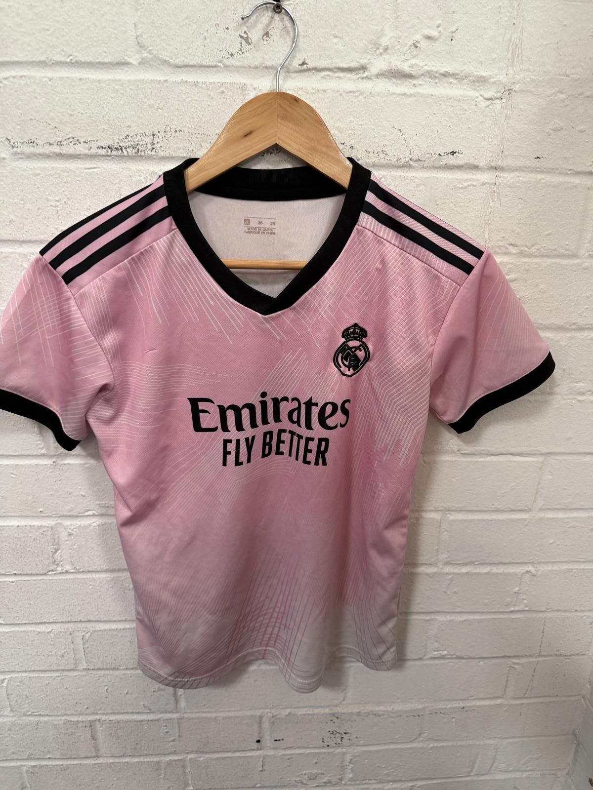 Adidas Real Madrid Pink Women's Football Jersey - Emirates Fly Bet Size ONE SIZE - 1 Thumbnail