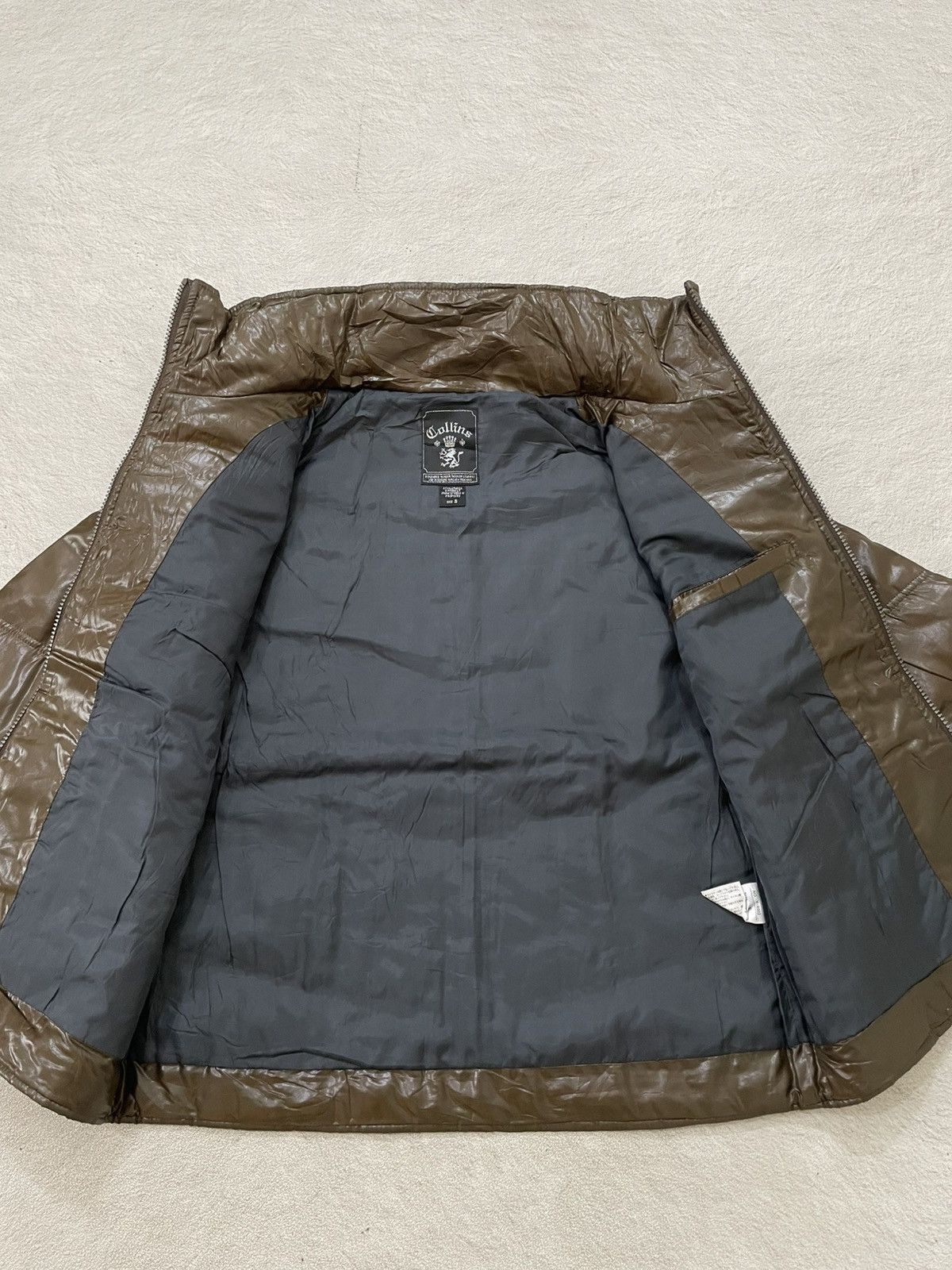 14th Addiction 2000s Japanese Brown Faux Leather Puffer Jacket Fur Hood Y2K Size US M / EU 48-50 / 2 - 8 Thumbnail