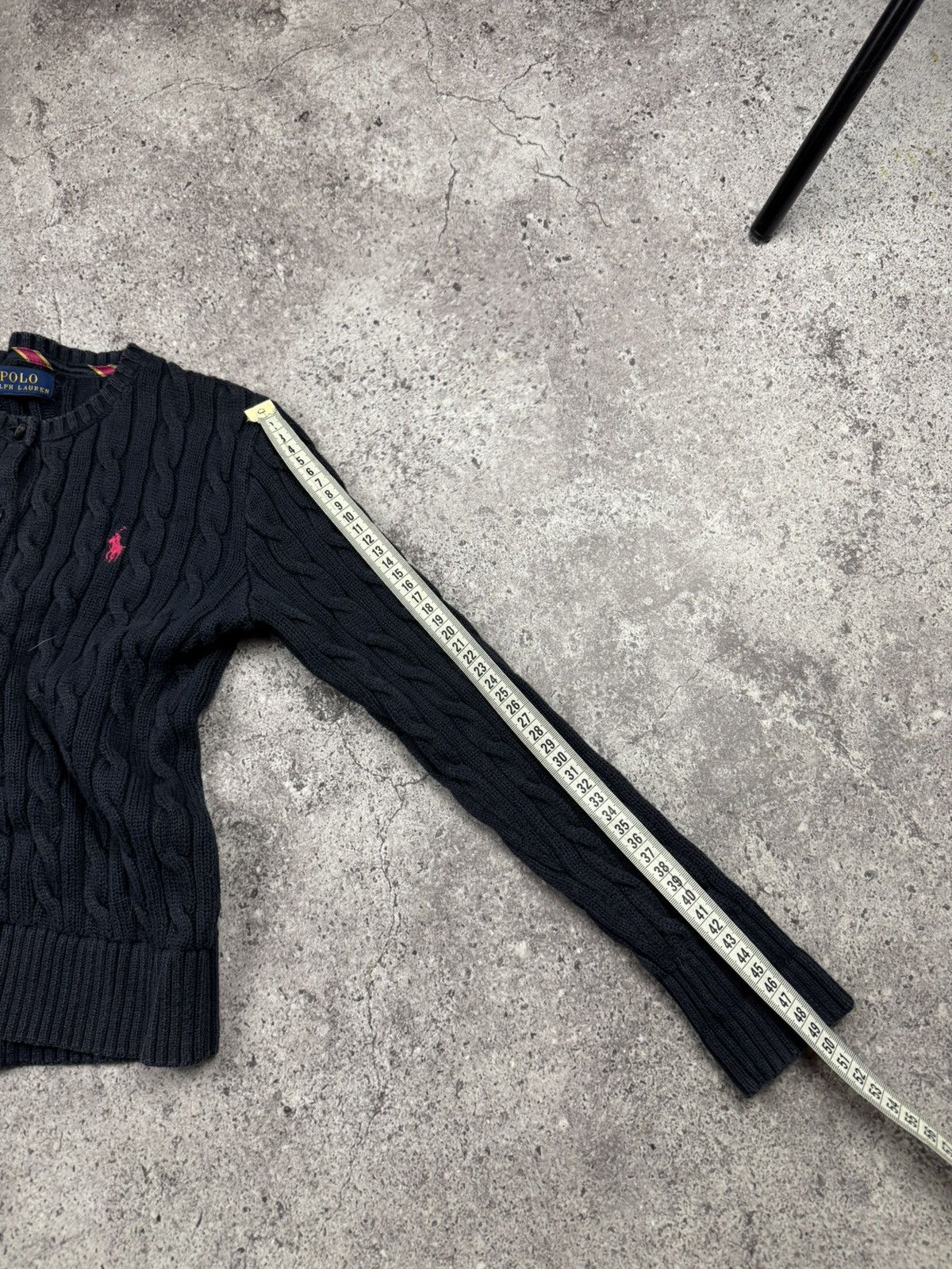 Polo Ralph Lauren Vintage Polo Ralph Lauren Navy Knitted Cardigan Sweater Y2K Size XS / US 0-2 / IT 36-38 - 4 Thumbnail