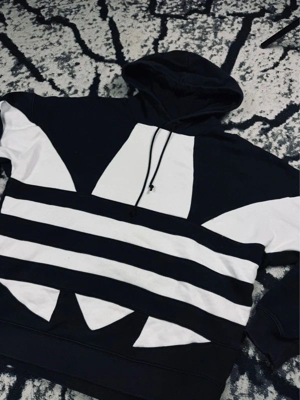 Adidas Adidas hoodie black white logo S 36 Size S / US 4 / IT 40 - 3 Thumbnail