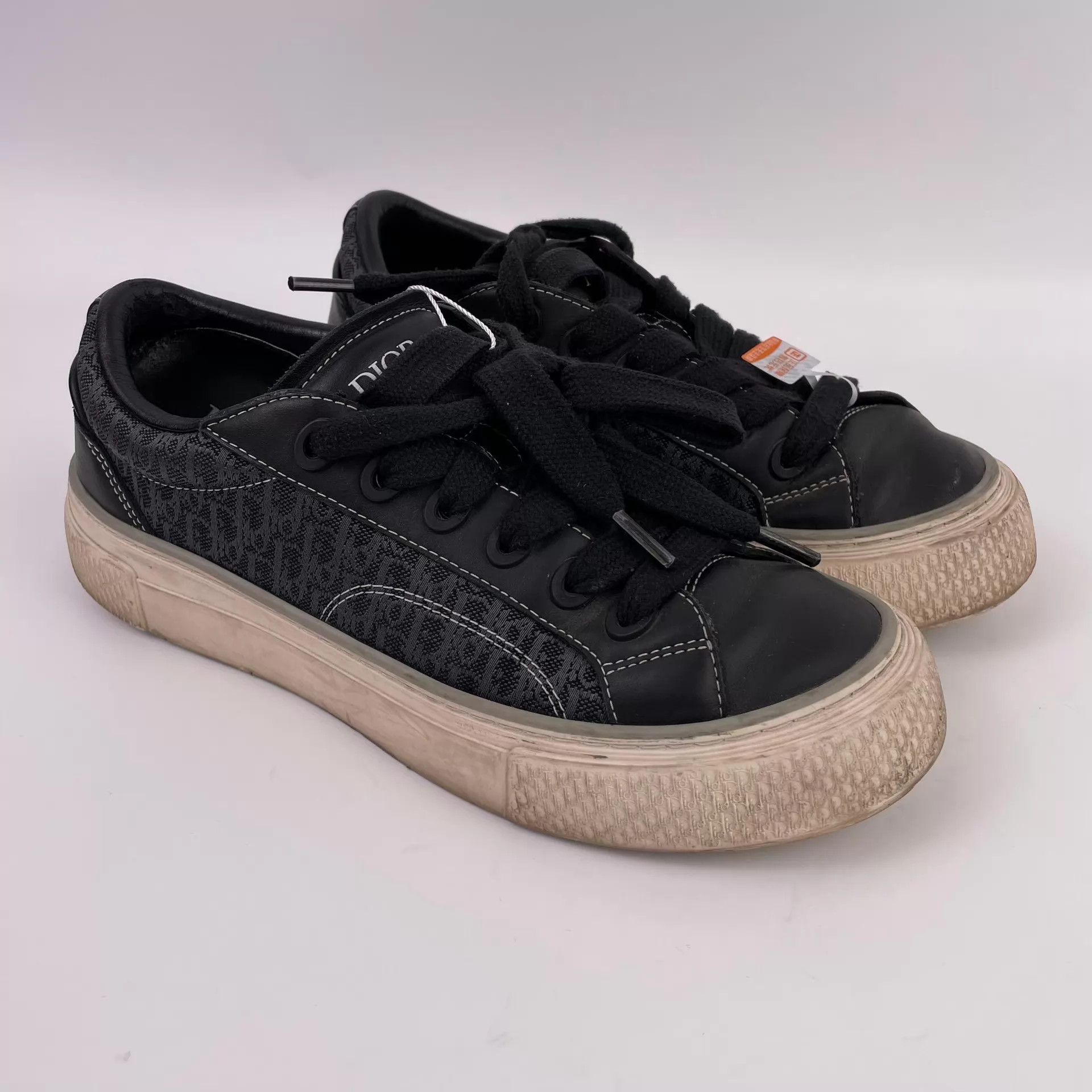 Dior Dior Side Logo Print Black & White Sneakers EUR 41 Size US 8 / EU 41 - 1 Thumbnail