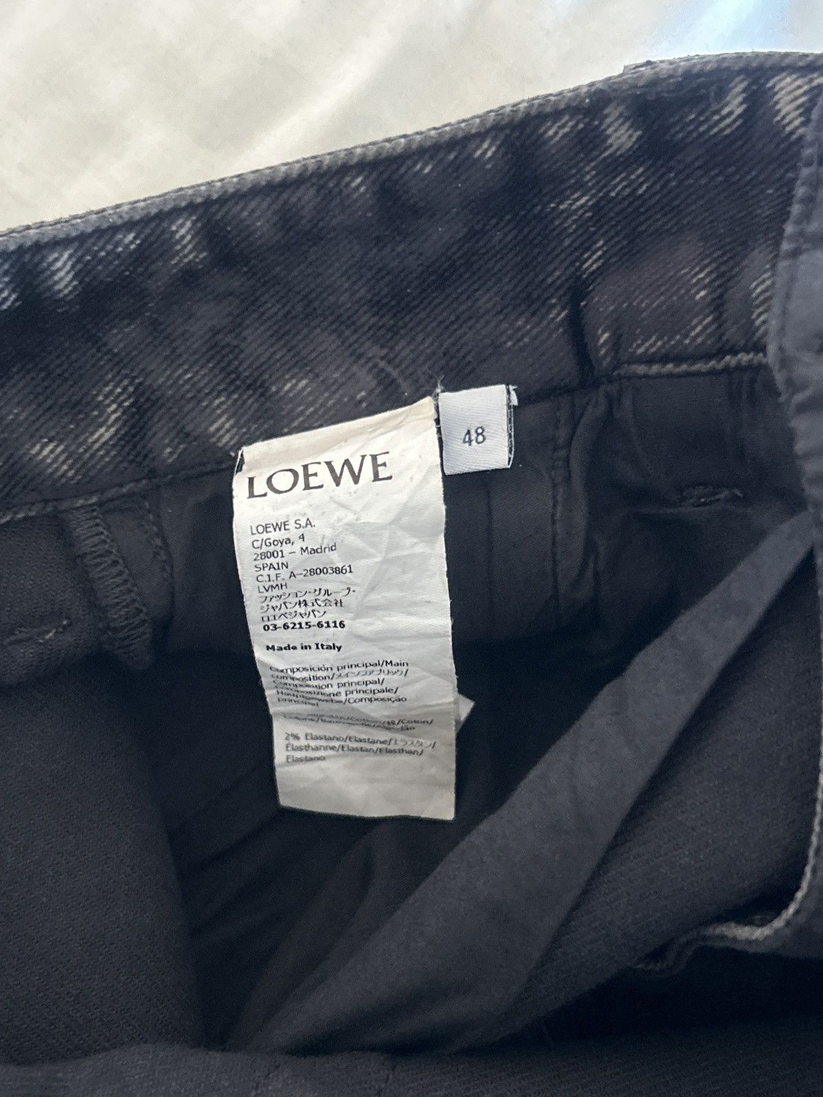 Loewe LOEWE FW23 RUNWAY FLOCKED DENIM Size US 29 - 8 Thumbnail