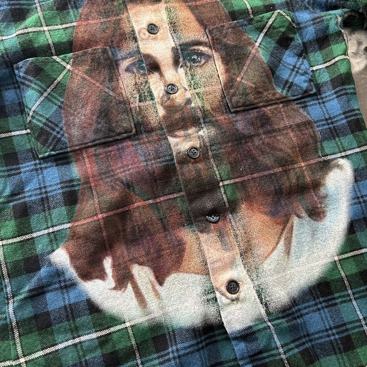 Asspizza × Marcel Zago MARCEL ZAGO STEAKLE JESUS FLANNEL Size US S / EU 44-46 / 1 - 2 Thumbnail