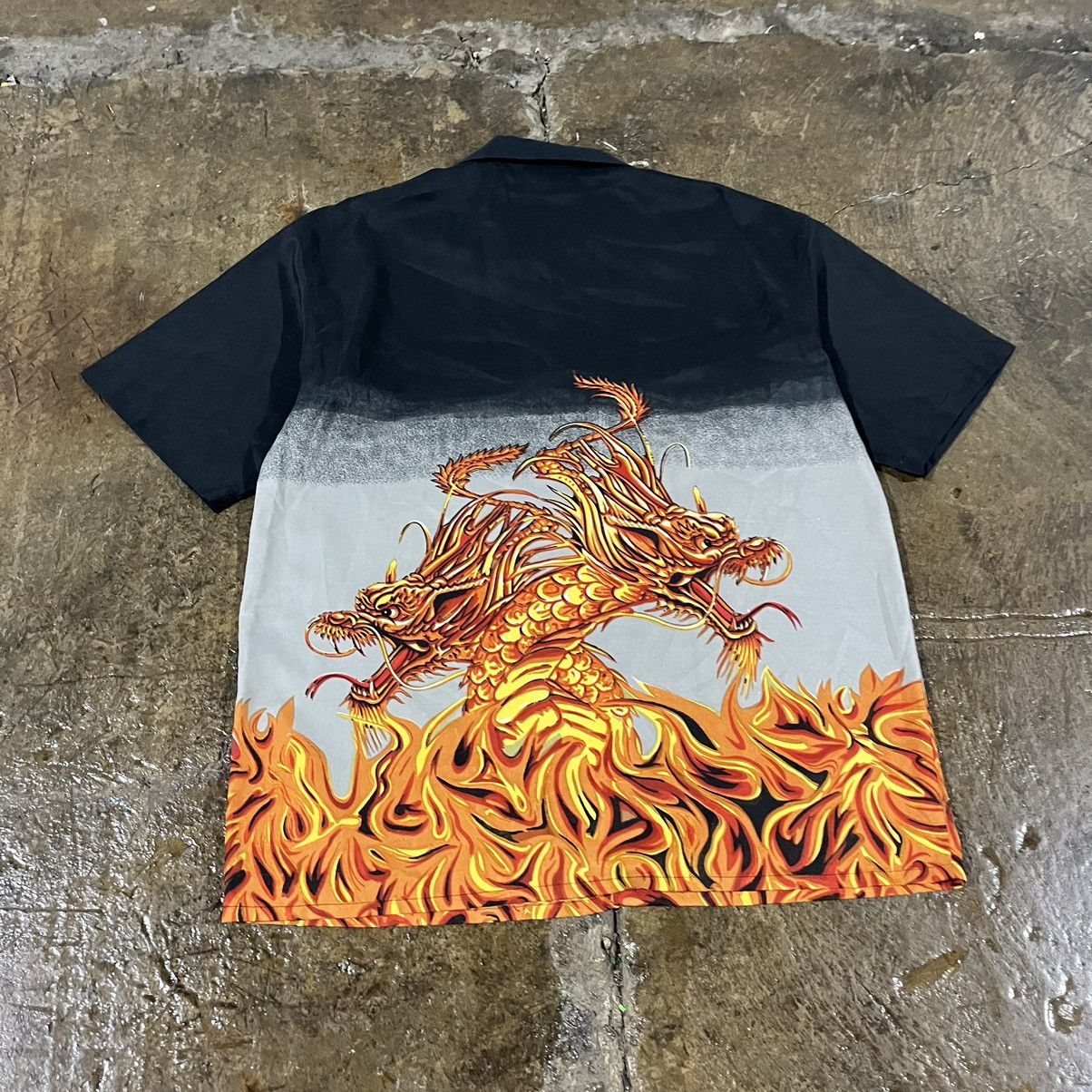 JNCO × Southpole Crazy Y2K JNCO Style Flames Dragon Grunge Goth Button Up Size US XL / EU 56 / 4 - 7 Thumbnail