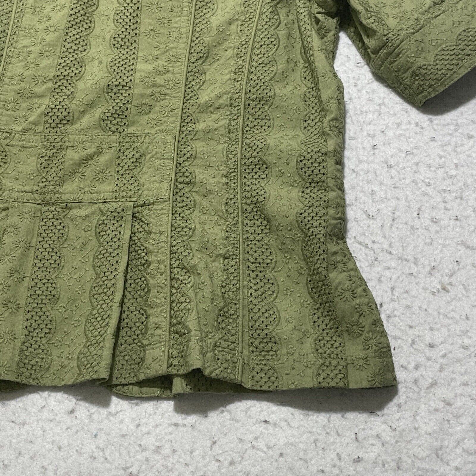 Coldwater Creek Coldwater Creek 10 Collared Open Knit Hook & Eye Clasp Top Size L / US 10 / IT 46 - 14 Thumbnail