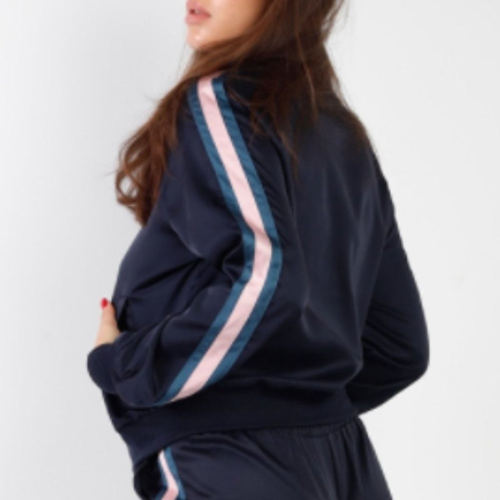 Other Navy Multicolor Stripe Detail Zip-Up Front Sports Jacket Size XS / US 0-2 / IT 36-38 - 7 Thumbnail