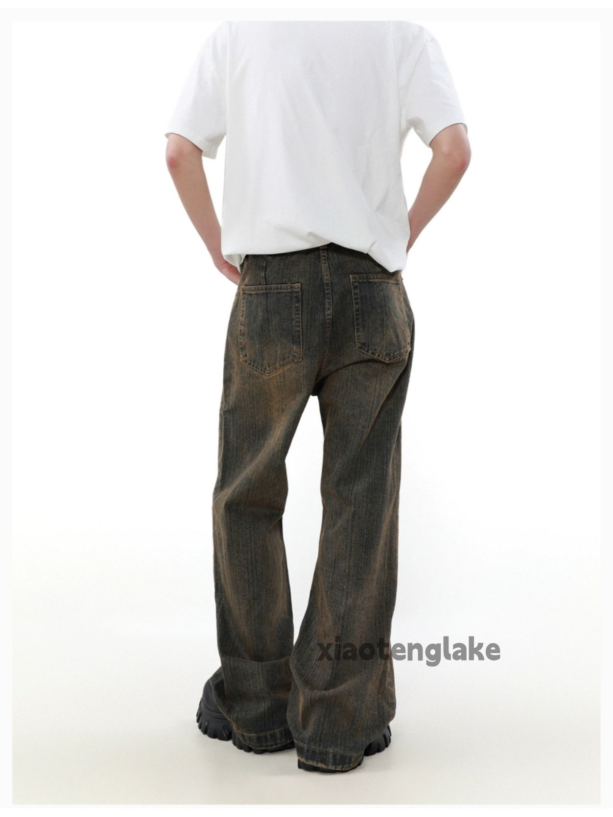 Jean × Vintage urban retro washed faded cleanfit yuppie rusty jeans Size US 32 / EU 48 - 2 Thumbnail