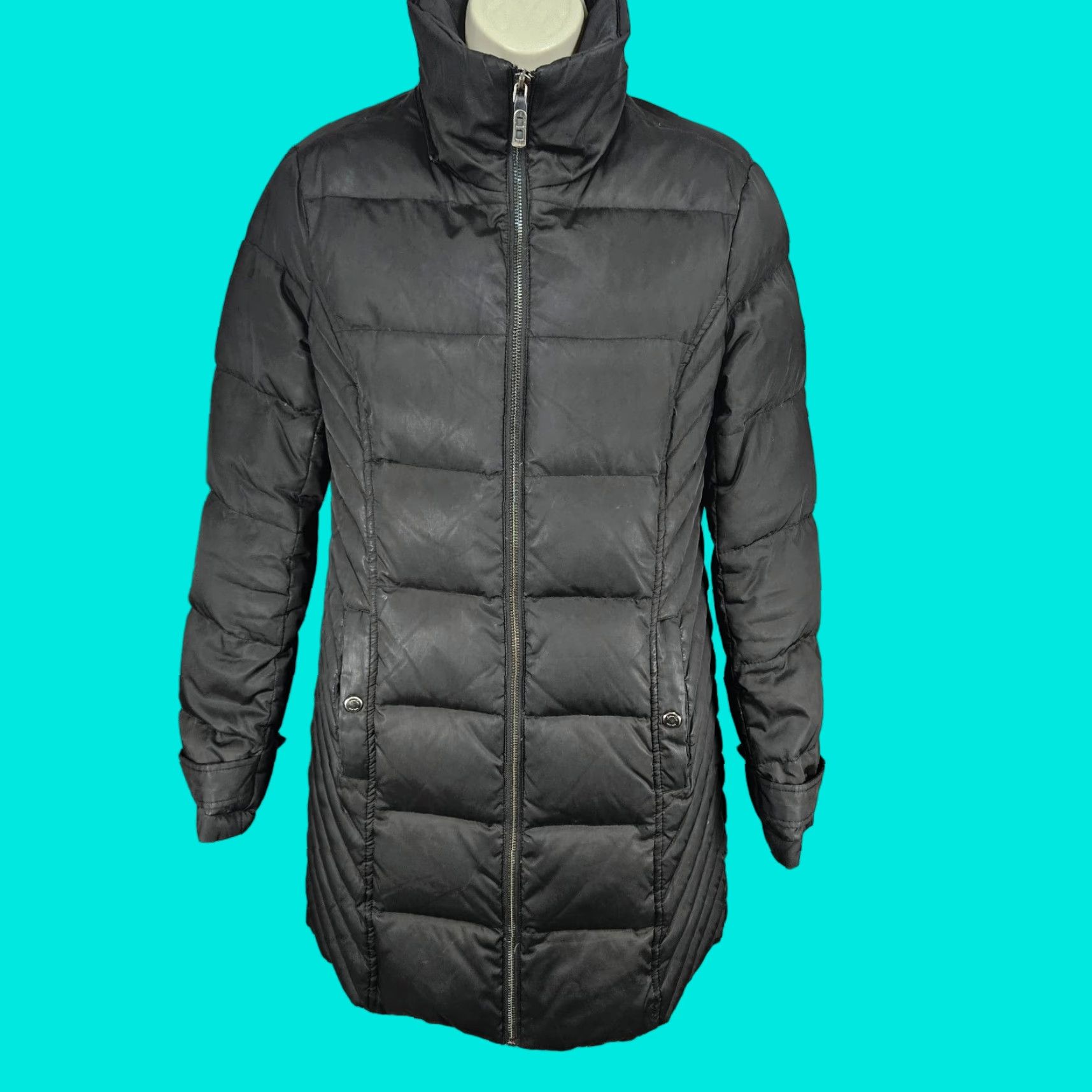 Kenneth Cole Kenneth Cole Black Down Feathers Insulated Full Zip Puffer Jacket Coat Parka Women Small S Size S / US 4 / IT 40 - 1 Thumbnail