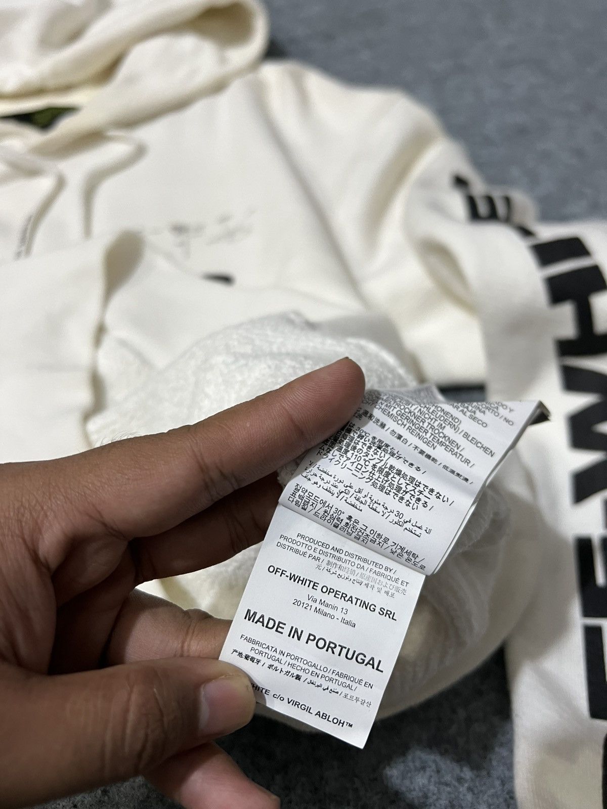 Off-White Hoodie Fleece Man Off-White Split Arrows white Size US XXS / EU 40 - 11 Thumbnail