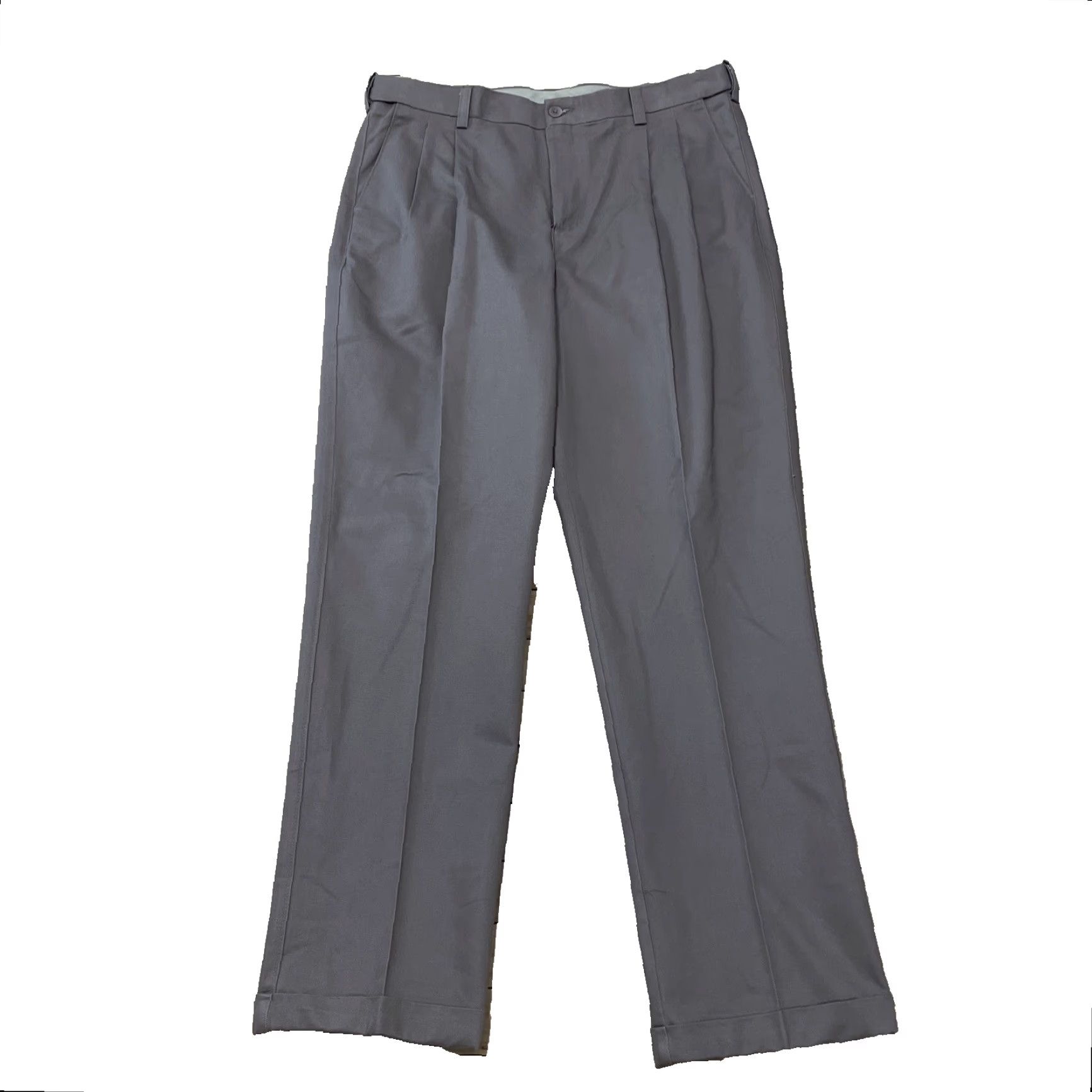 Vintage Cabela's Chino Pants Men 38x34 Brown AccuWaist Pleated Front Straight Twill NEW Size US 38 / EU 54 - 2 Thumbnail