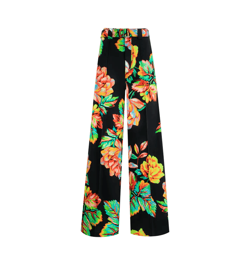 Christopher John Rogers o1h1sh11225 Wide Leg Flat Front Trouser in Multicolor Size 28" / US 6 / IT 42 - 1 Thumbnail