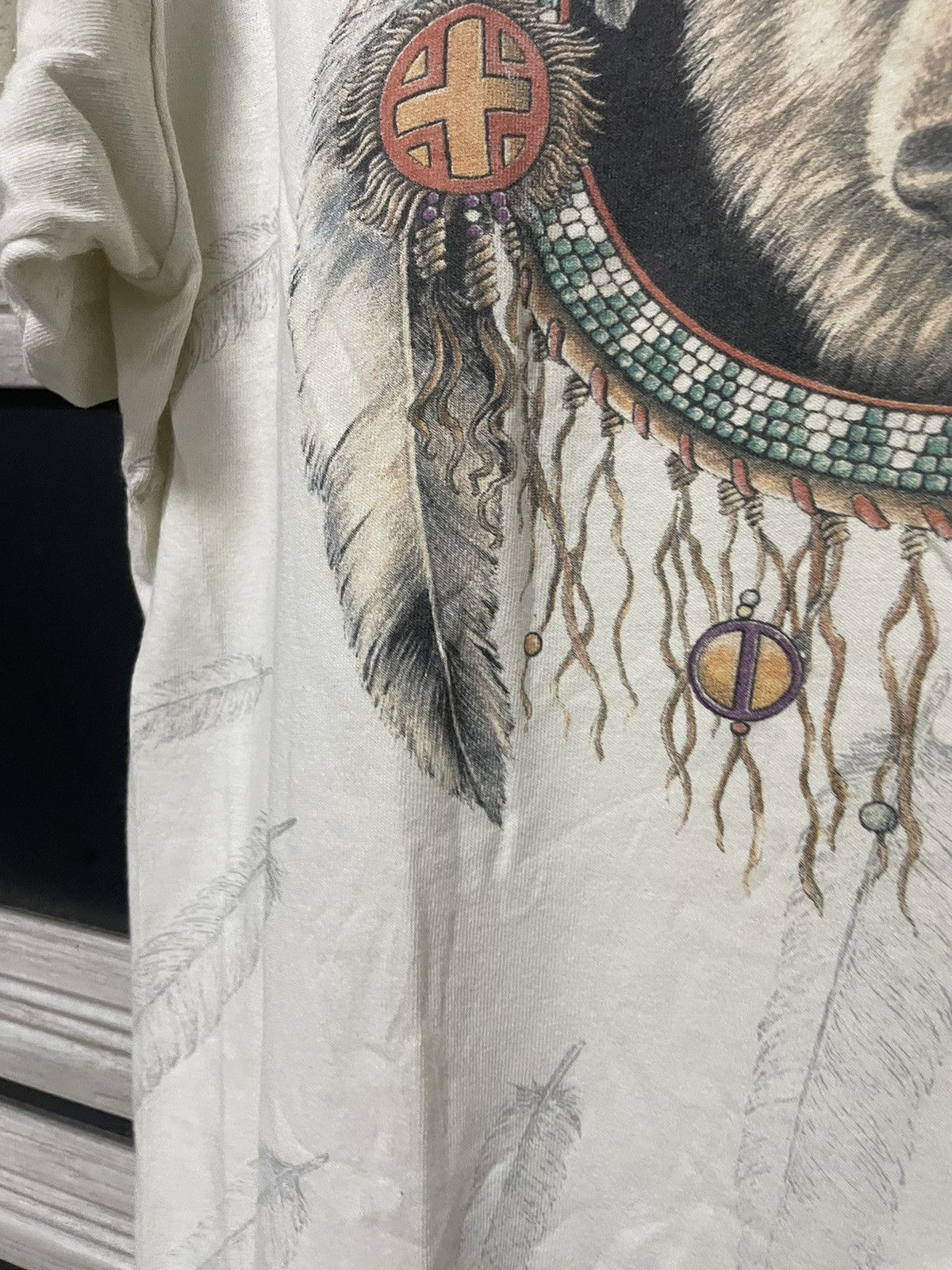 Vintage Vintage 1993 3D Emblem Made in USA Wolf Animal Tee All Over Size US L / EU 52-54 / 3 - 10 Thumbnail