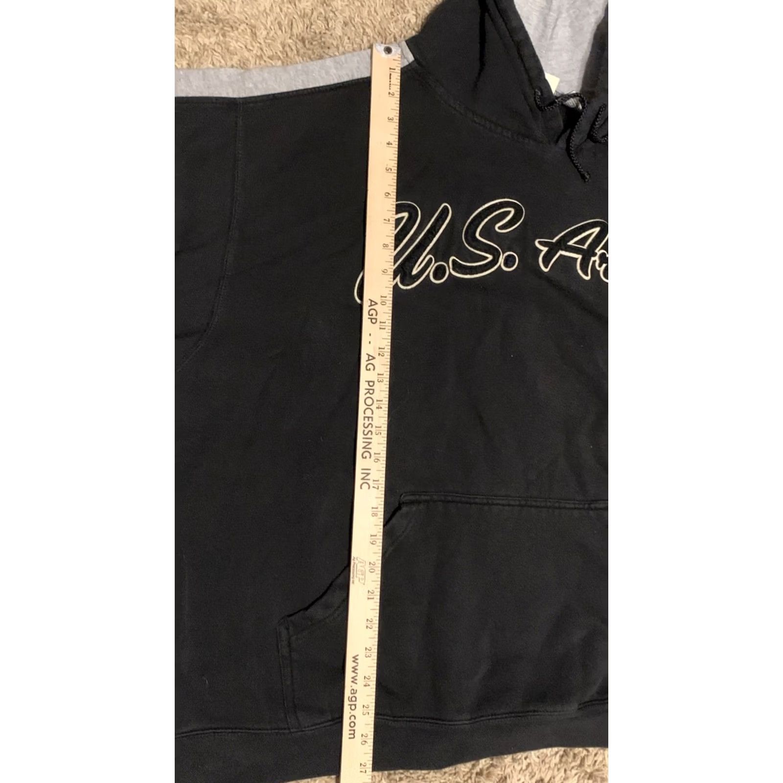 Logo 7 US Army Hoodie Logo Sz 2XL Pullover Black Mens Size US XXL / EU 58 / 5 - 6 Thumbnail