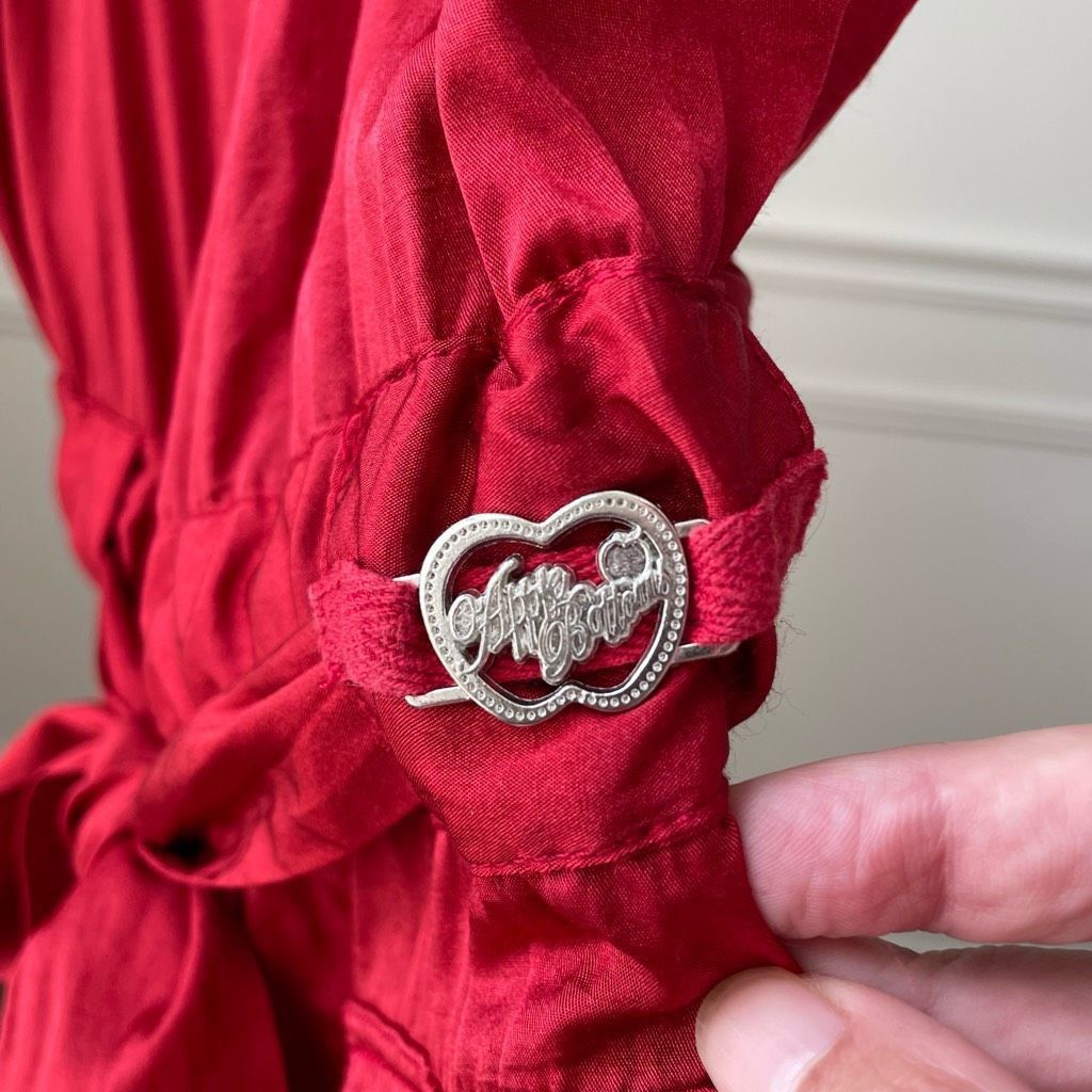Other Vintage Y2K Apple Bottoms Red Satin Romper Removable Straps Size US 28 / EU 44 - 10 Thumbnail