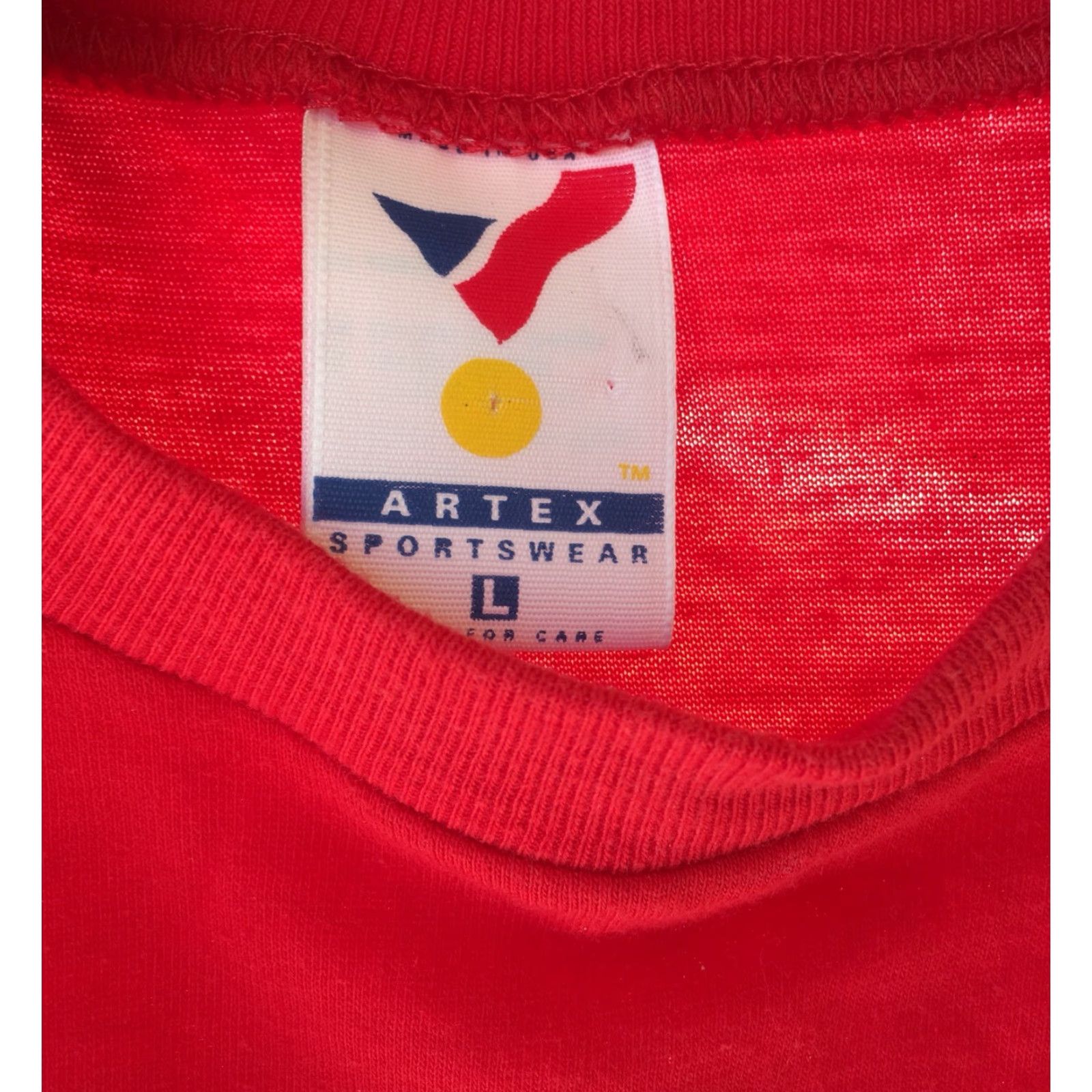 Vintage Vintage Air Force Base Tee L Mens 1990s Red Polycotton Graphic T-Shirt Castle AFB Calif 1941-1995 End Of An Era Size US L / EU 52-54 / 3 - 5 Thumbnail