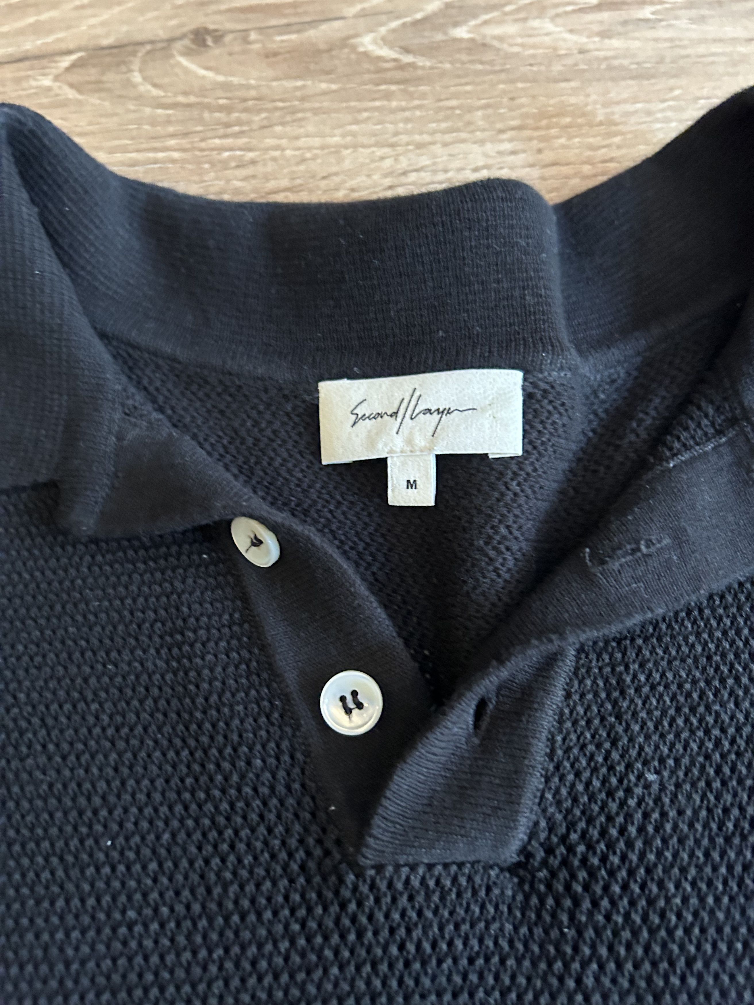 SSENSE × Second/Layer SSENSE Exclusive Black Polo Size US M / EU 48-50 / 2 - 8 Thumbnail
