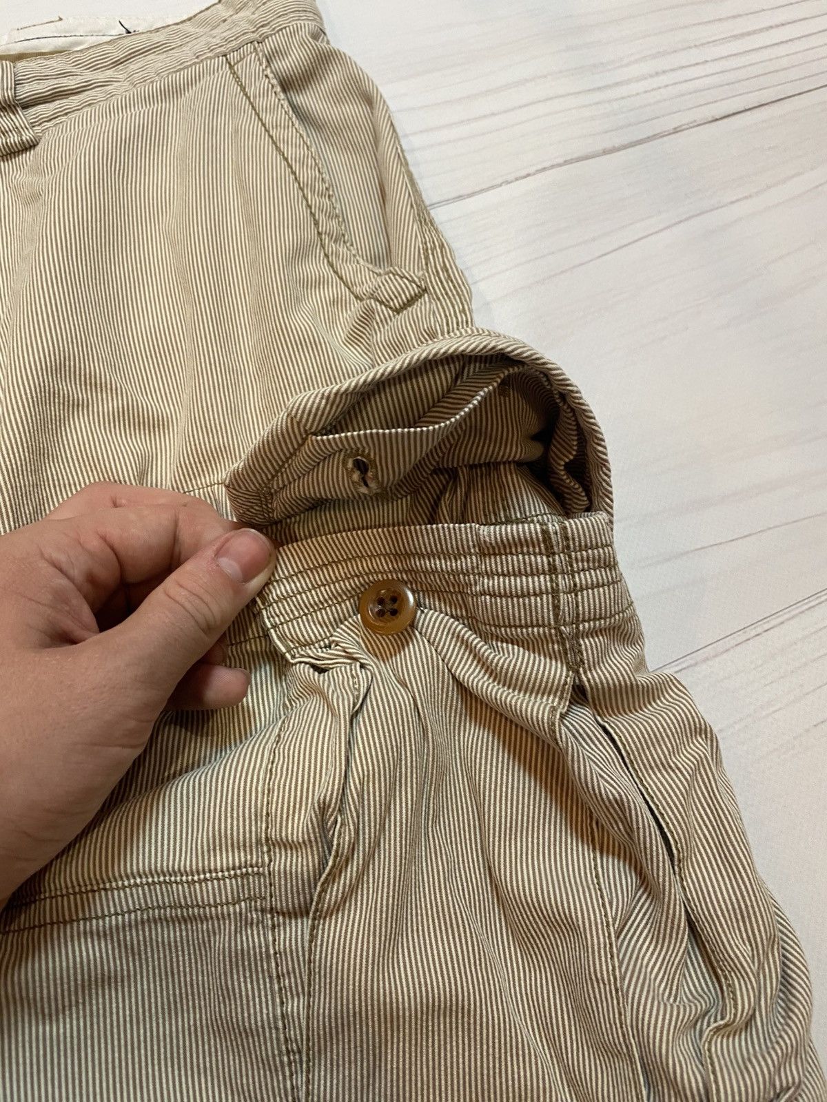 Polo Ralph Lauren Vintage Polo Ralph Lauren baggy cargo y2k striped shorts Size US 36 / EU 52 - 9 Thumbnail