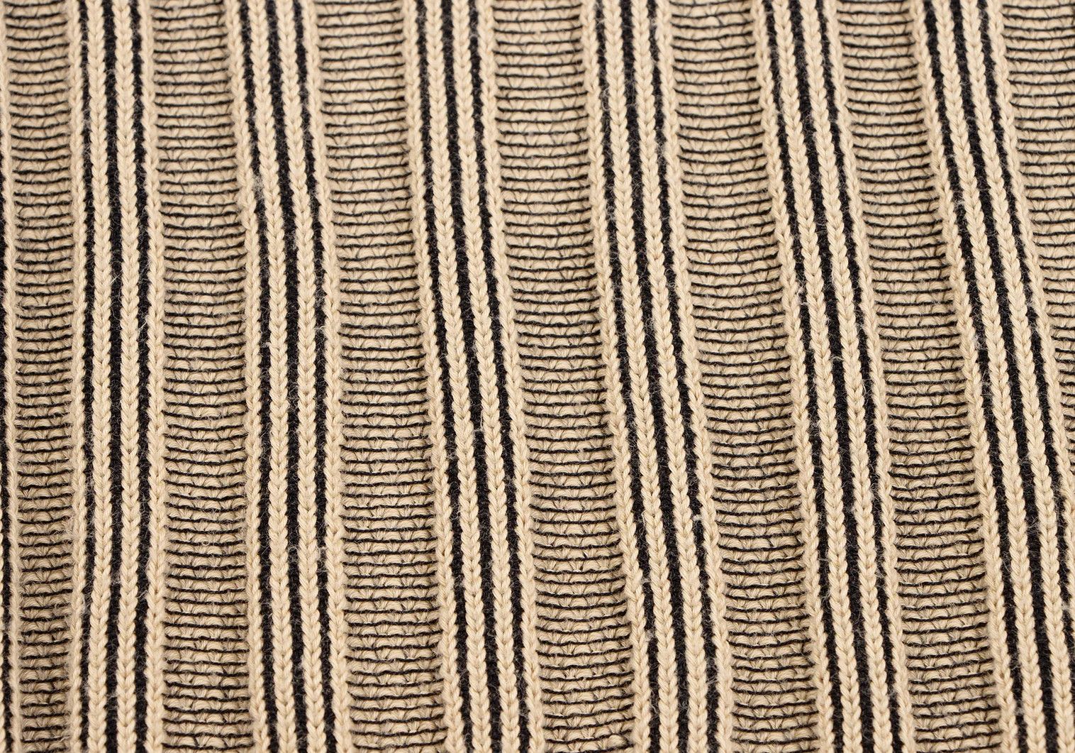 Hermes Cotton Stripe Knit Polo Shirt in Beige and Black Size US M / EU 48-50 / 2 - 12 Thumbnail