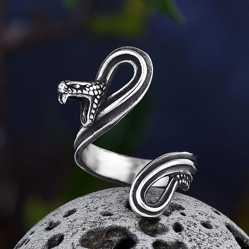 Japanese Brand × Jewelry × Vintage Stainless Steel Gothic Snake Ring Size ONE SIZE - 5 Thumbnail