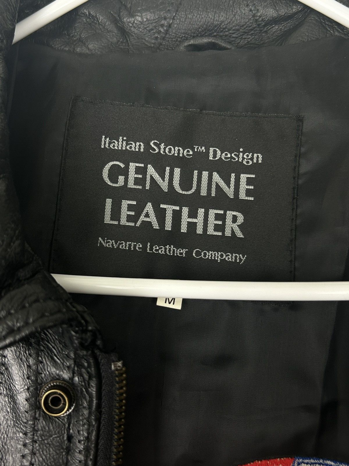 Genuine Leather Italian Stone Navarre Leather Patchwork Jacket Size US L / EU 52-54 / 3 - 14 Thumbnail