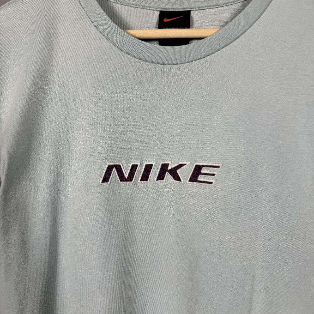Nike × Vintage Vintage Nike Central Logo T-shirt Size L / US 10 / IT 46 - 4 Thumbnail