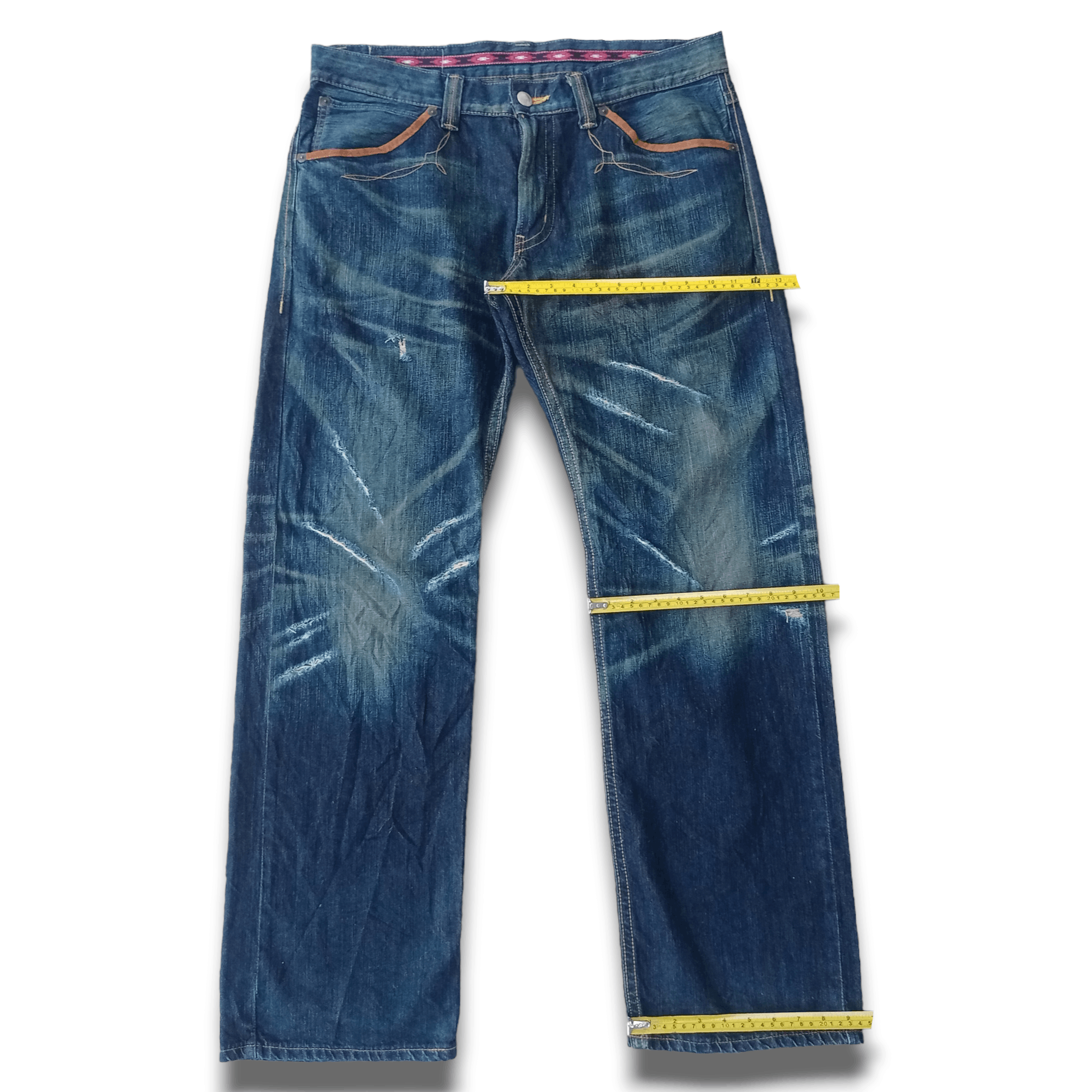 Edwin × Japanese Brand Exclusive Vintage Japan Edwin XV Distressed Baggy Jeans Size US 38 / EU 54 - 9 Thumbnail