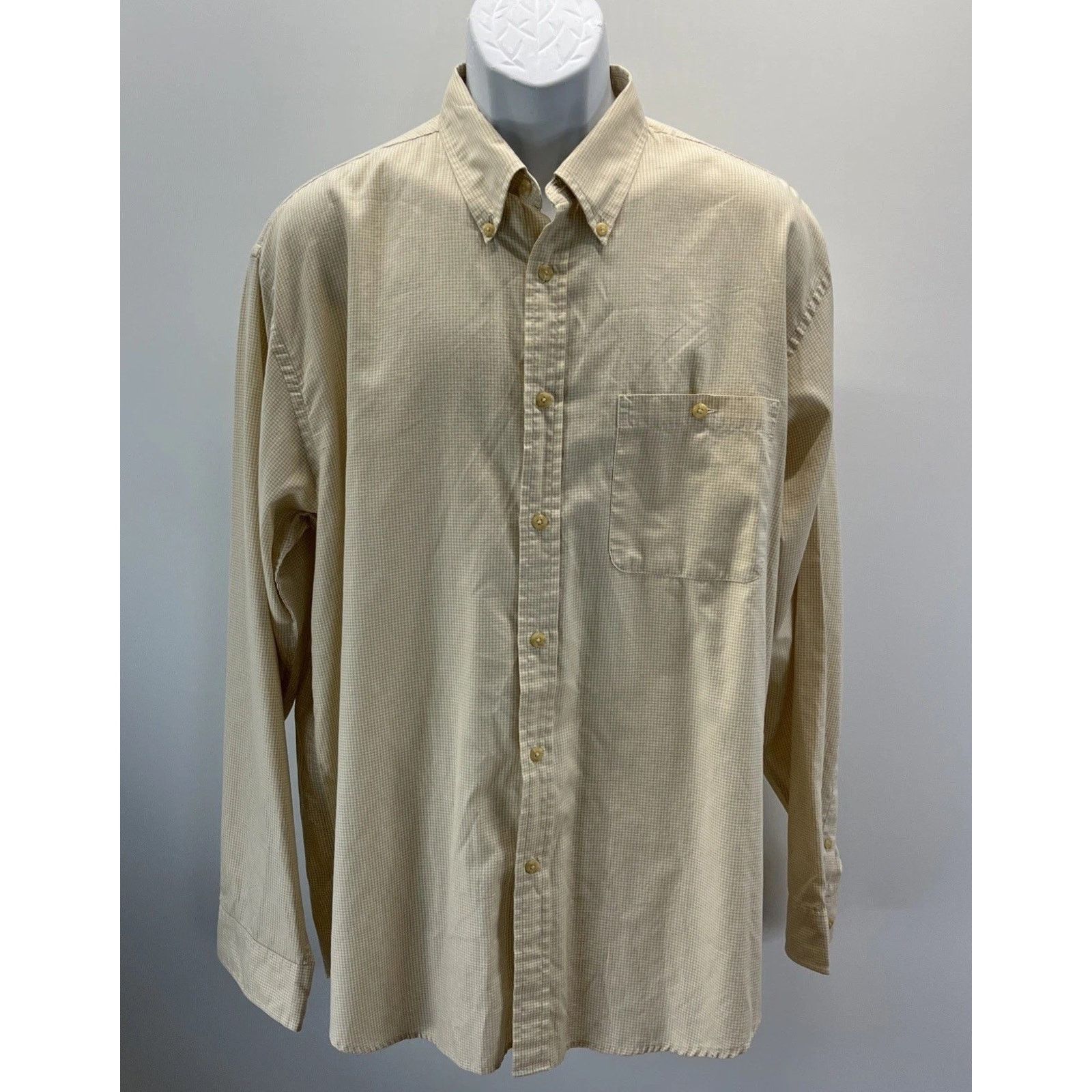 Izod IZOD Shirt Mens L Yellow Check Long Sleeve Size US L / EU 52-54 / 3 - 1 Thumbnail
