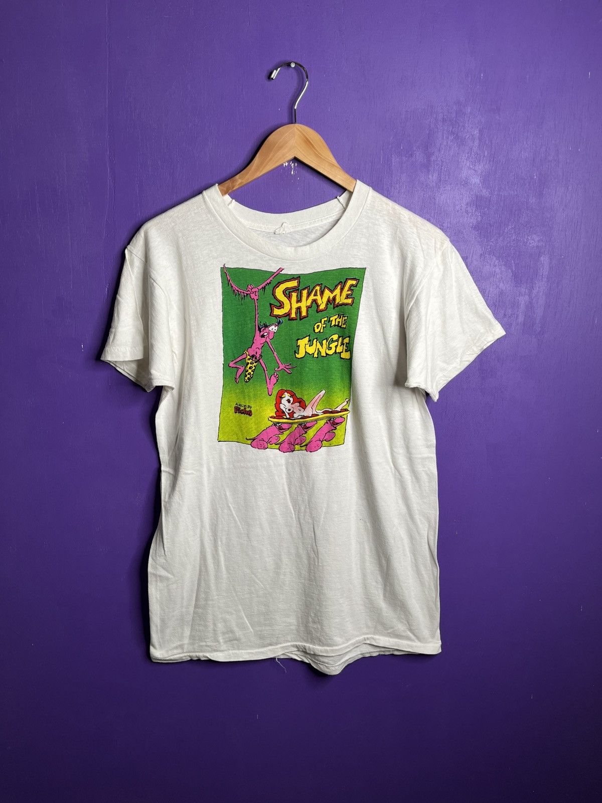 Vintage Vintage 80s Shame of the jungle Tarzan spinoff tee Size US M / EU 48-50 / 2 - 1 Thumbnail