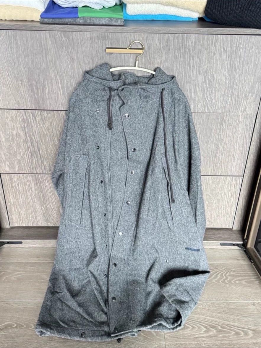 Yohji Yamamoto Yohji Yamamoto Yohji Reg Gray Wool Hooded Sz 2 Unisex Size US M / EU 48-50 / 2 - 1 Thumbnail