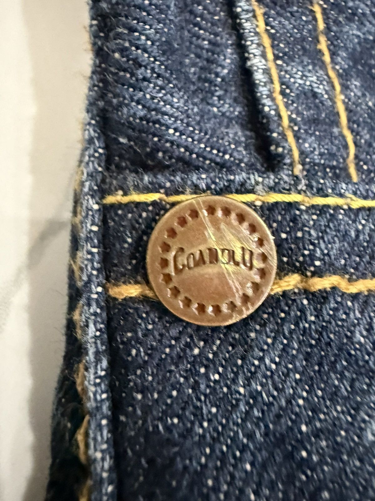 Japanese Brand 00’s CO & LU SELVEDGE RARE JAPAN BAGGY DISTRESSED JEANS Size US 32 / EU 48 - 15 Thumbnail